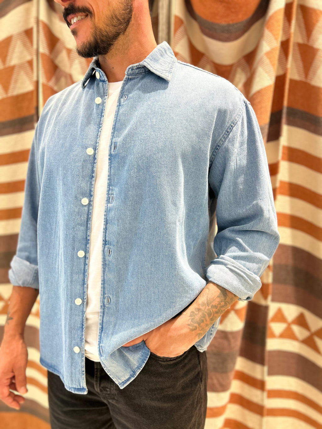 Camicia in denim Jack & Jones chiaro