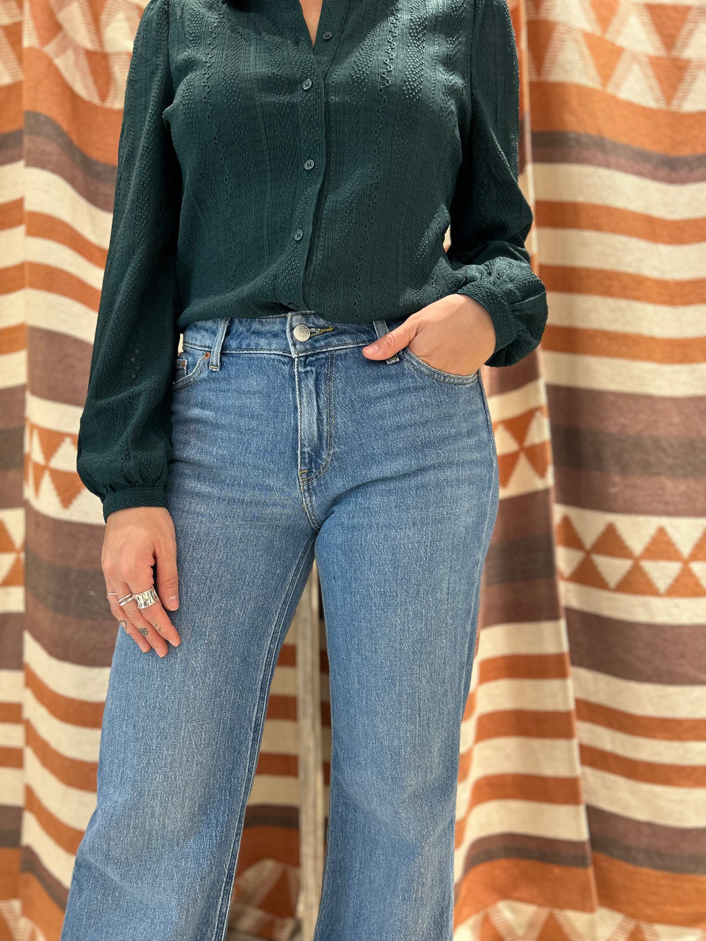 Jeans JJXX flared blu medio