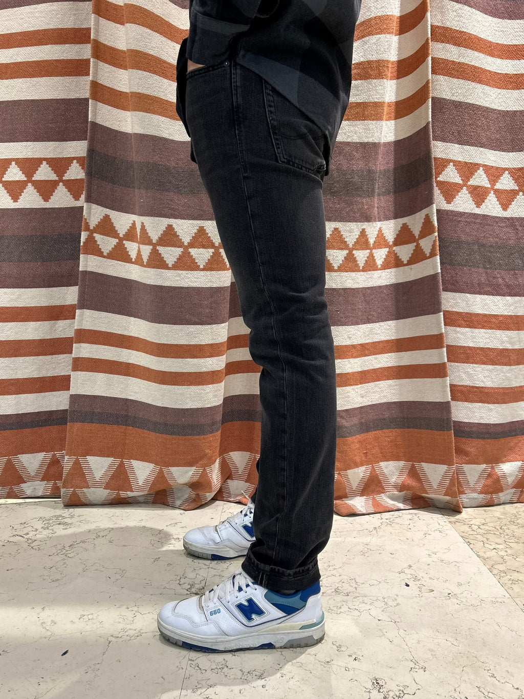 Jeans tapered fit Jack & Jones nero lavato