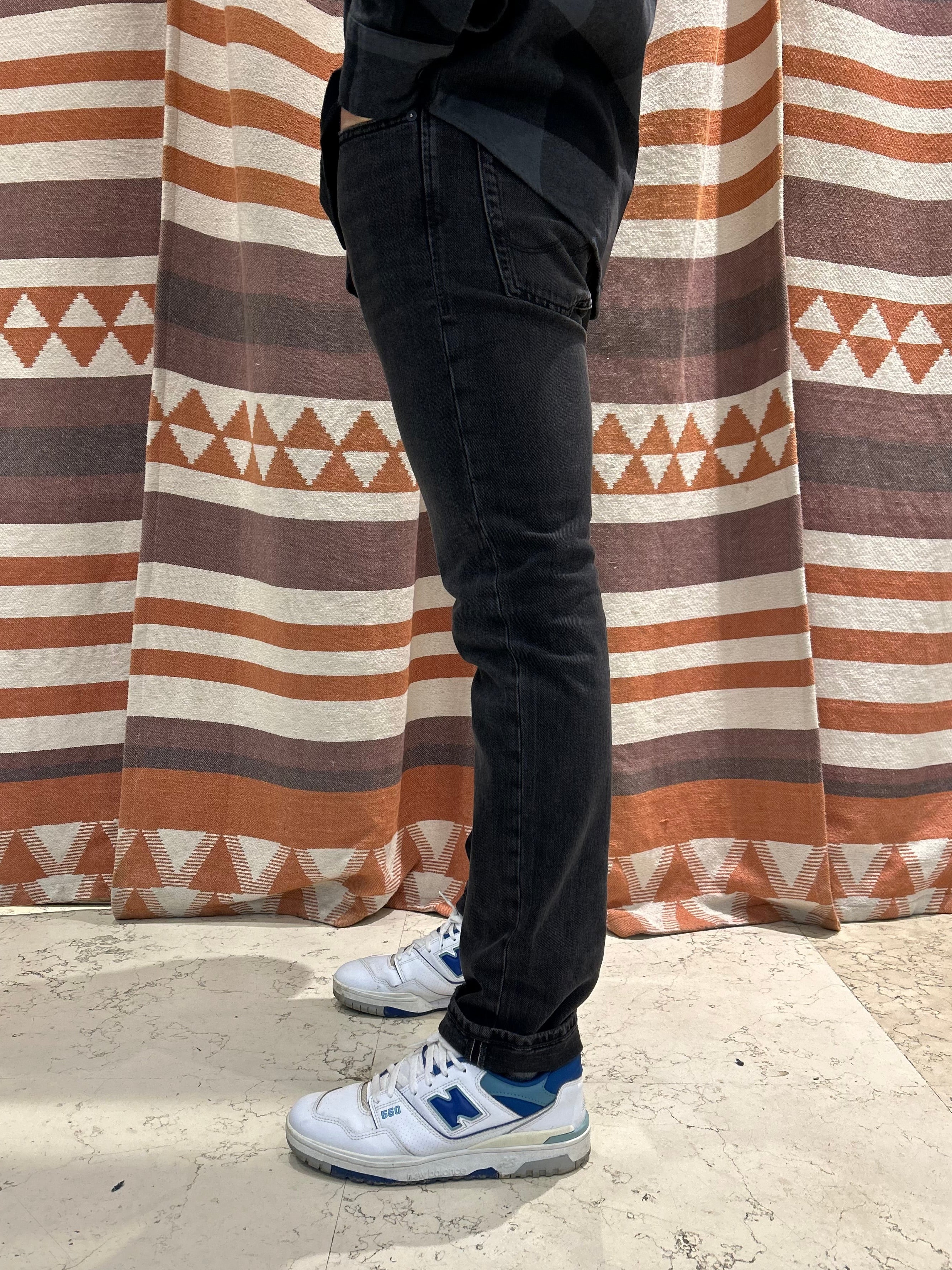 Jeans tapered fit Jack & Jones nero lavato
