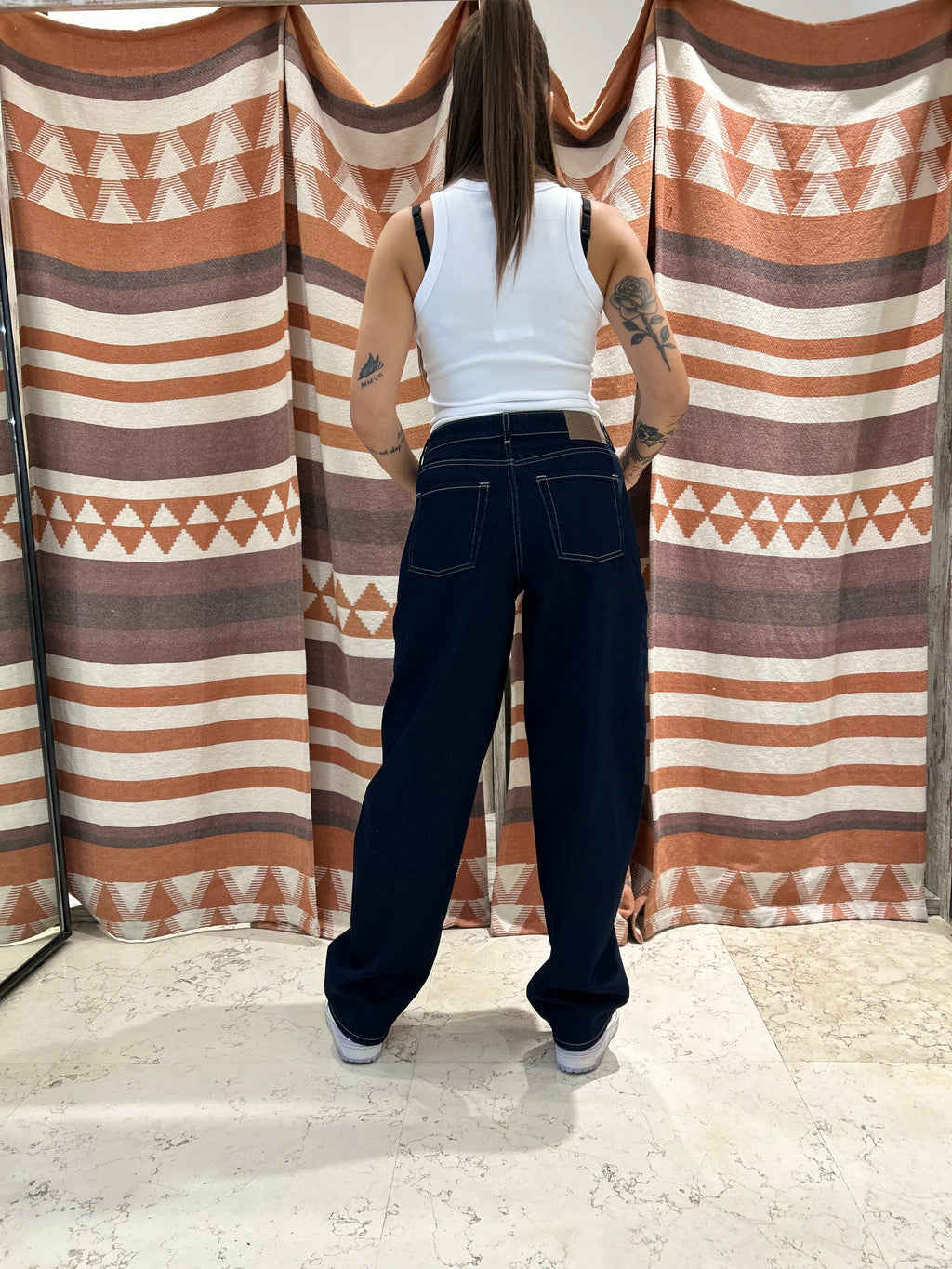 Jeans JJXX barrel fit blu scuro