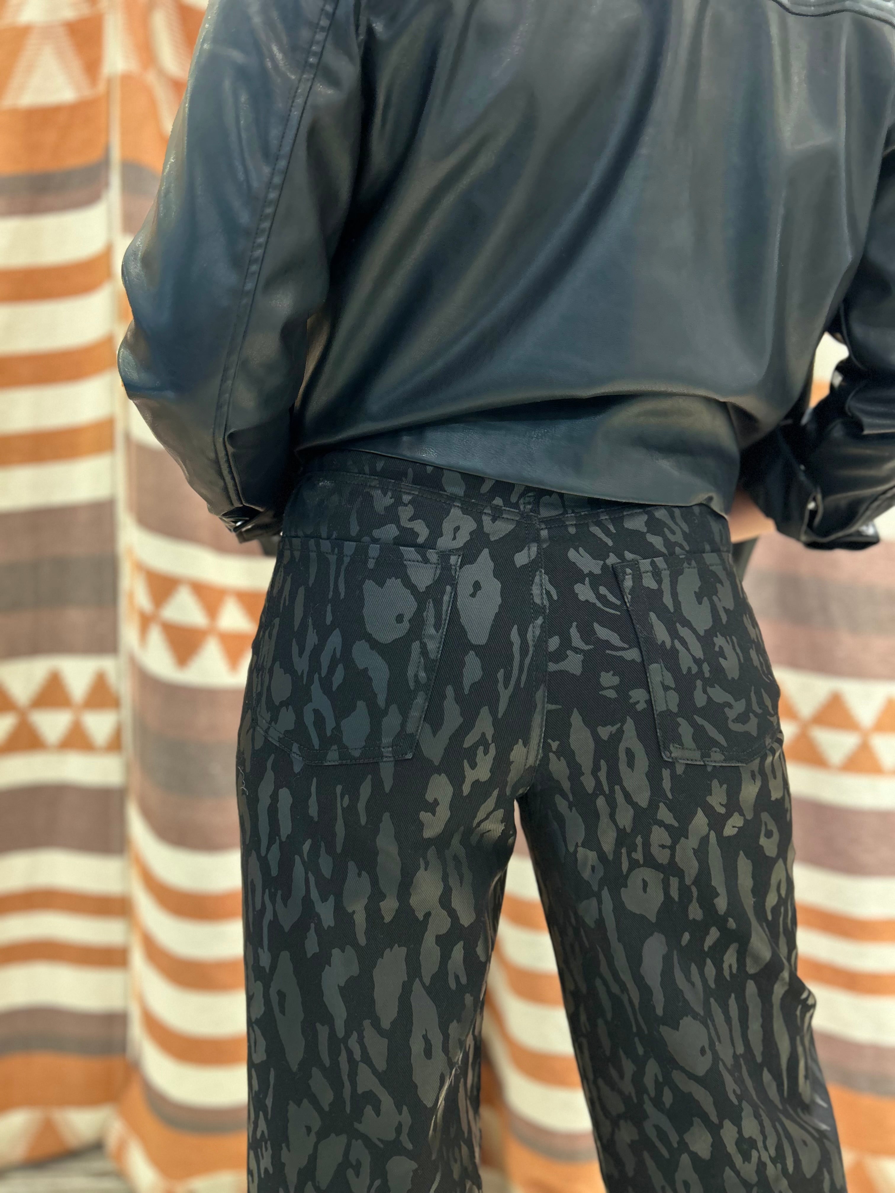 Jeans JJXX maculato nero palazzo