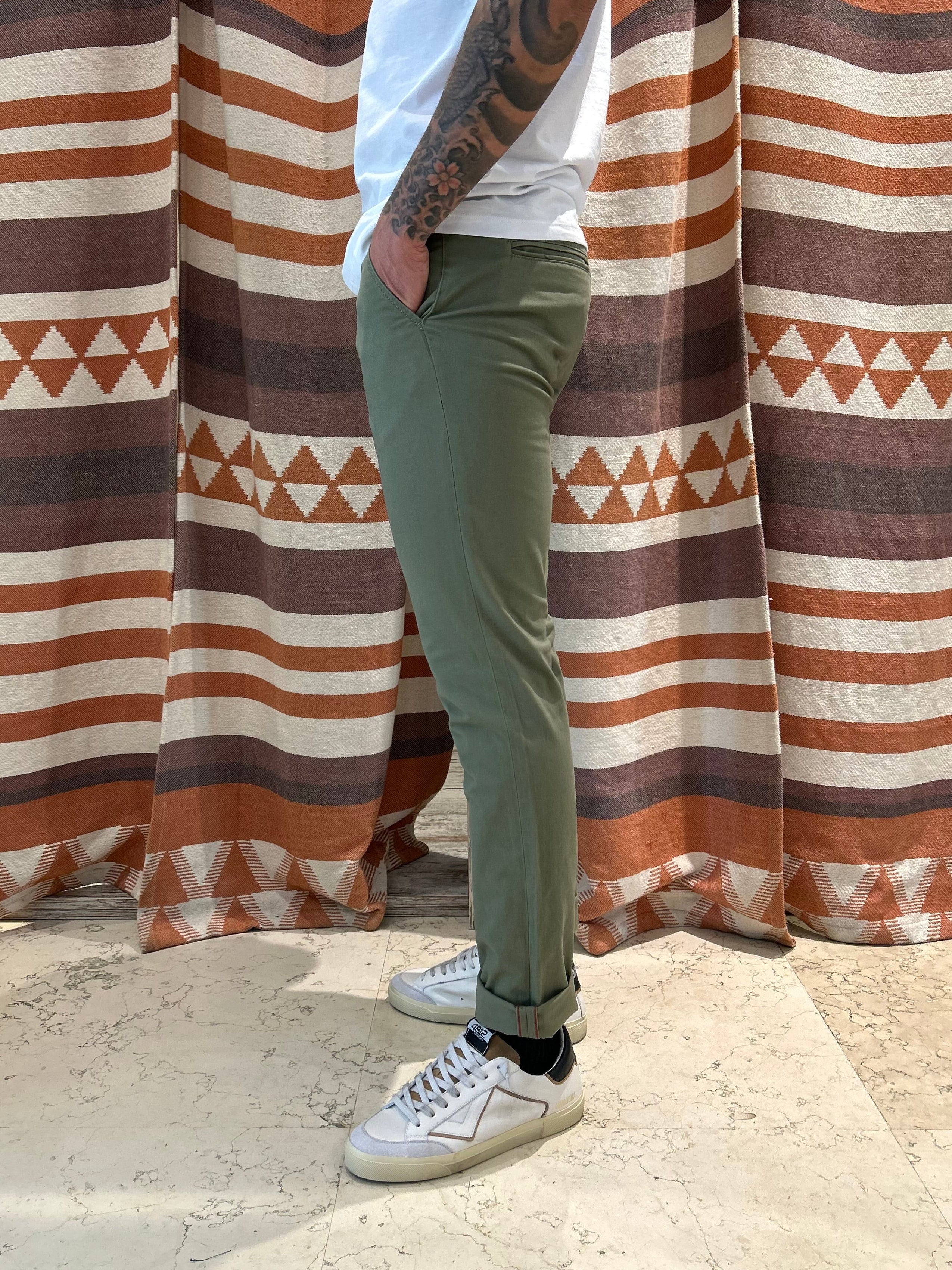 Pantalone JACK & JONES Slim fit verde