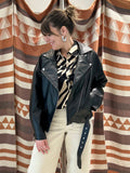 Chiodo JJXX oversize nero ecopelle