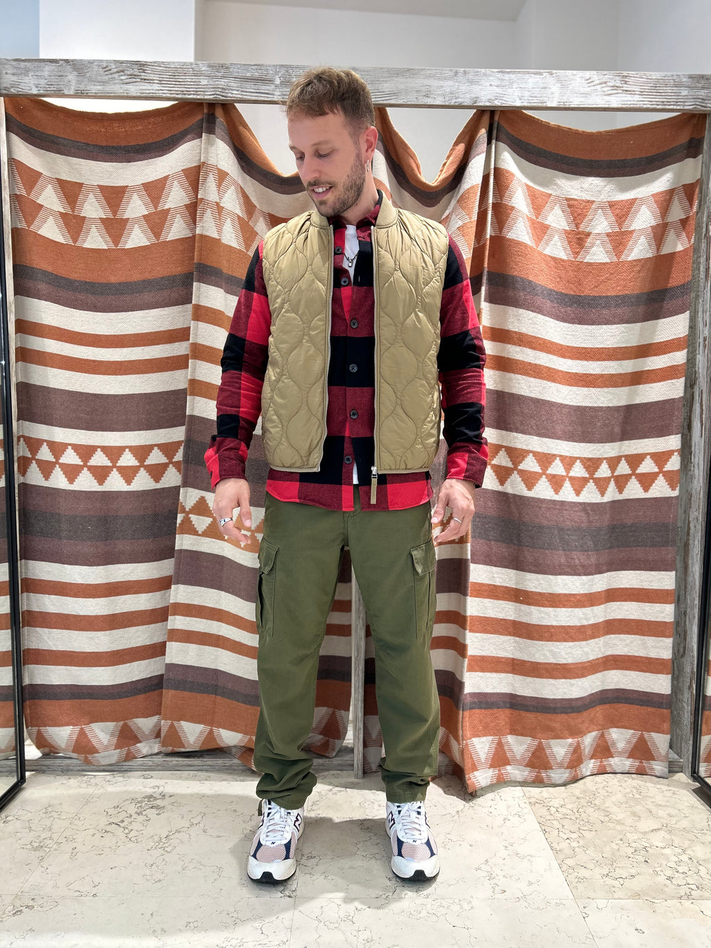 Pantalone cargo verde militare Jack & Jones