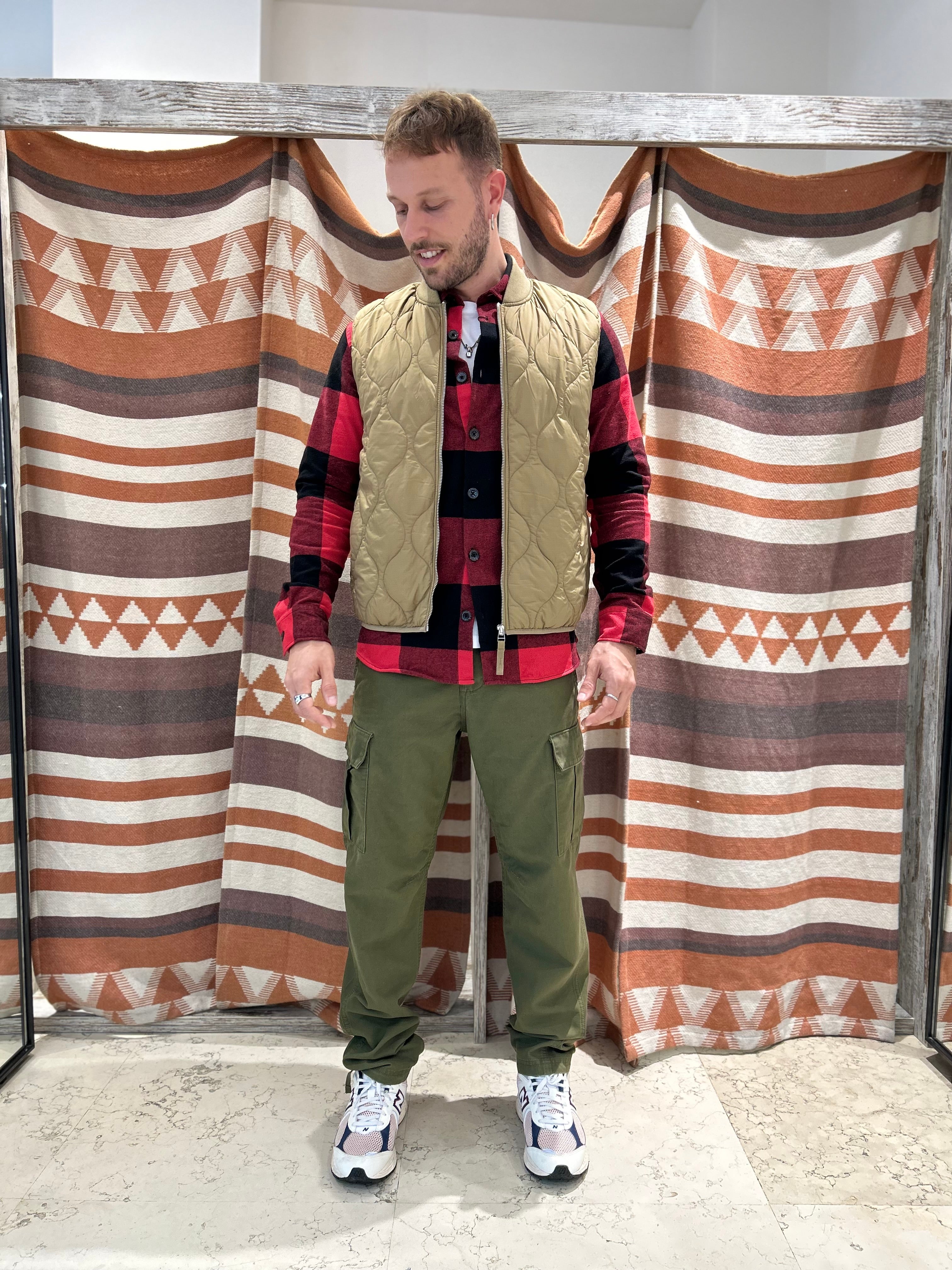Pantalone cargo verde militare Jack & Jones