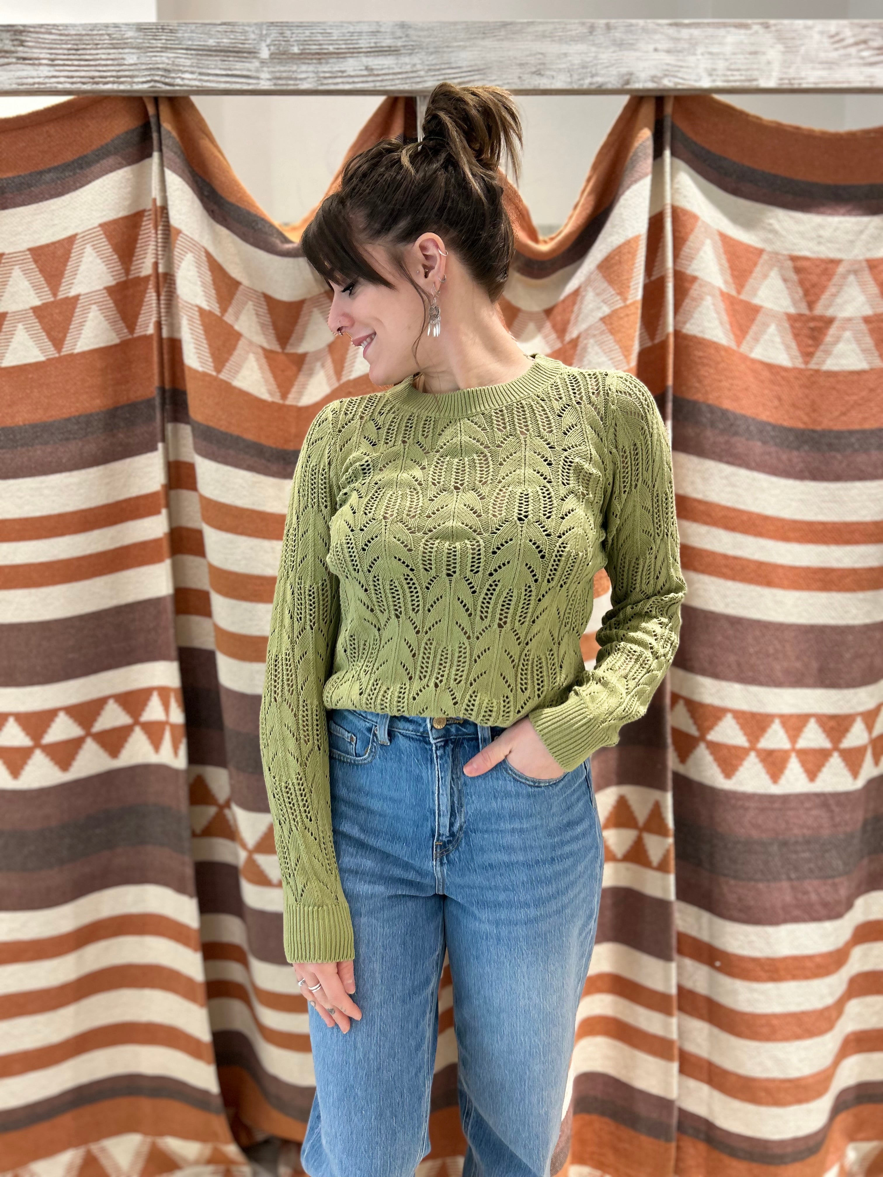 Maglioncino cotone VILA pistacchio