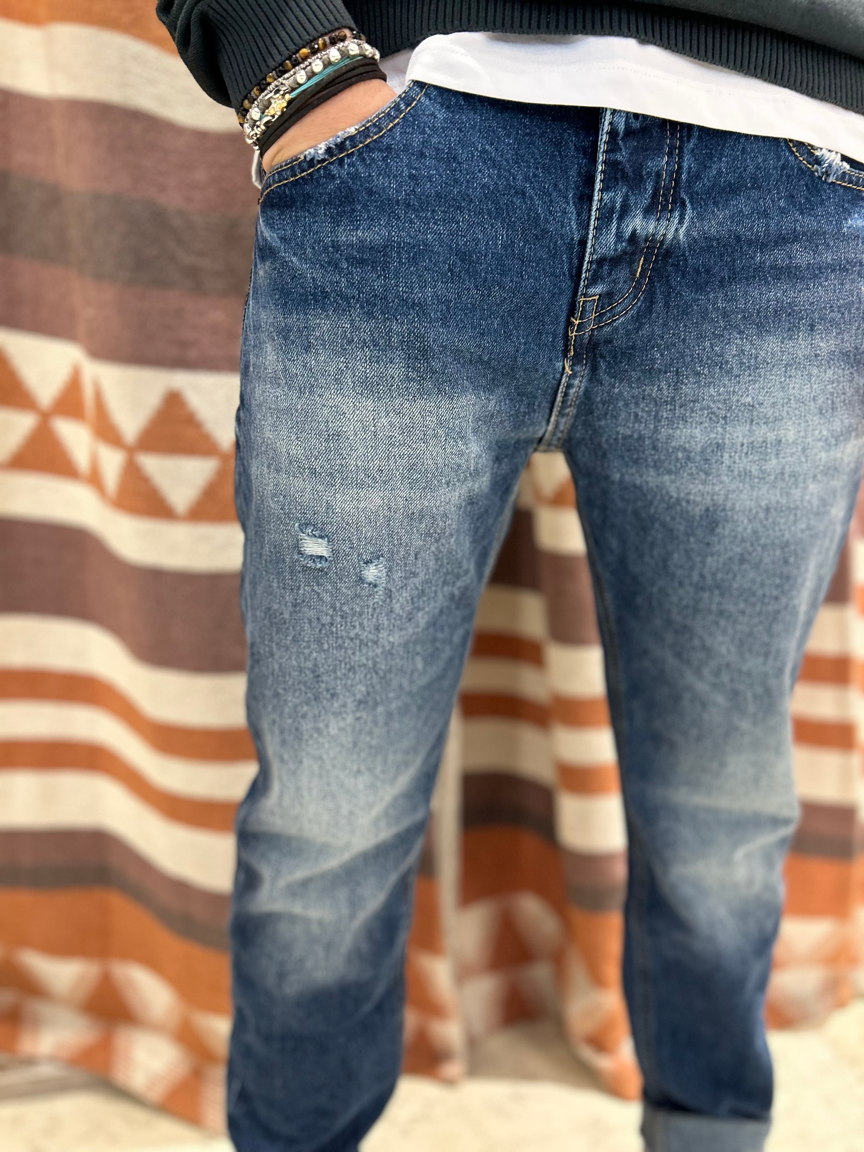 Jeans cropped Warren Webber blu scuro
