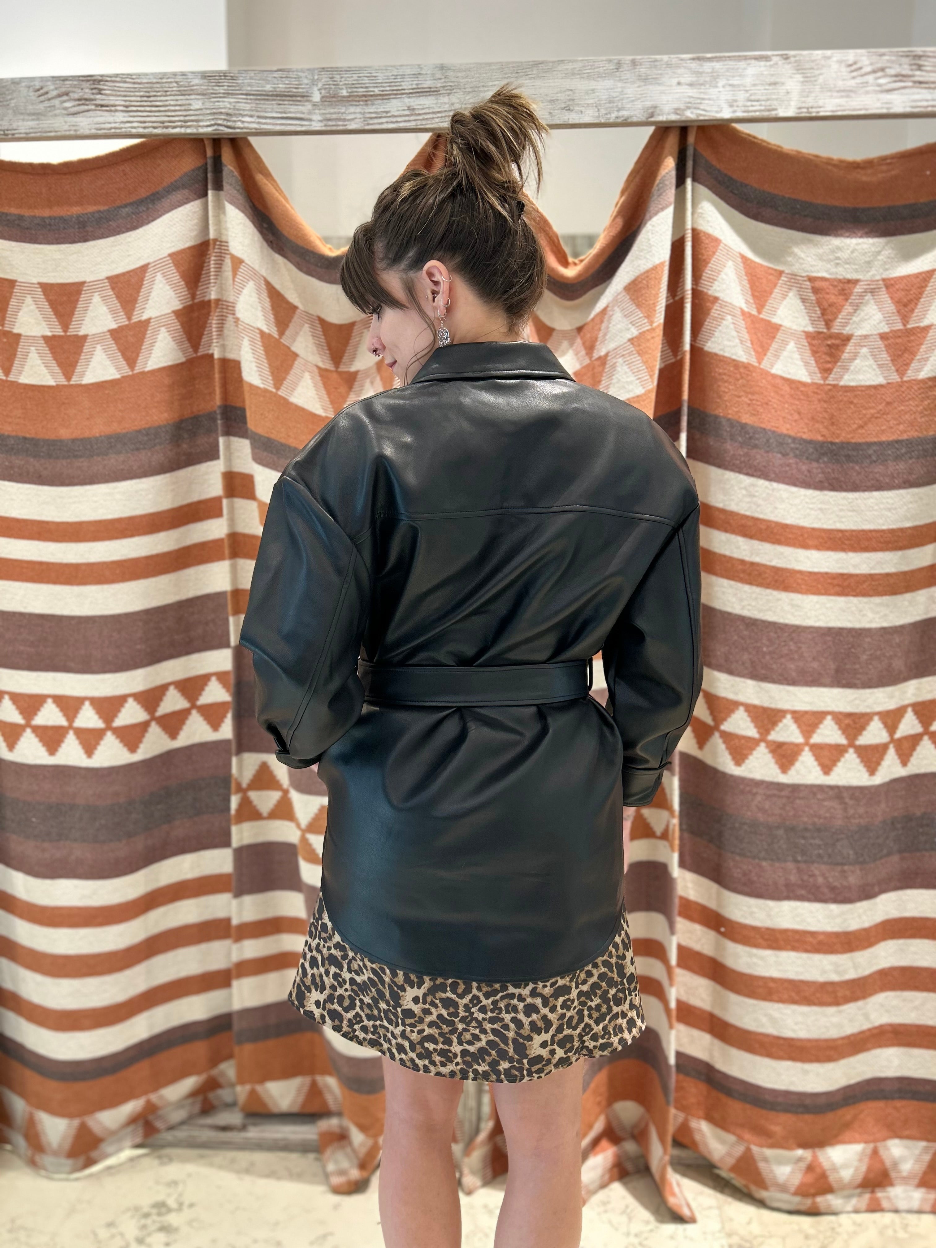 Field Jacket JJXX Ecopelle nero