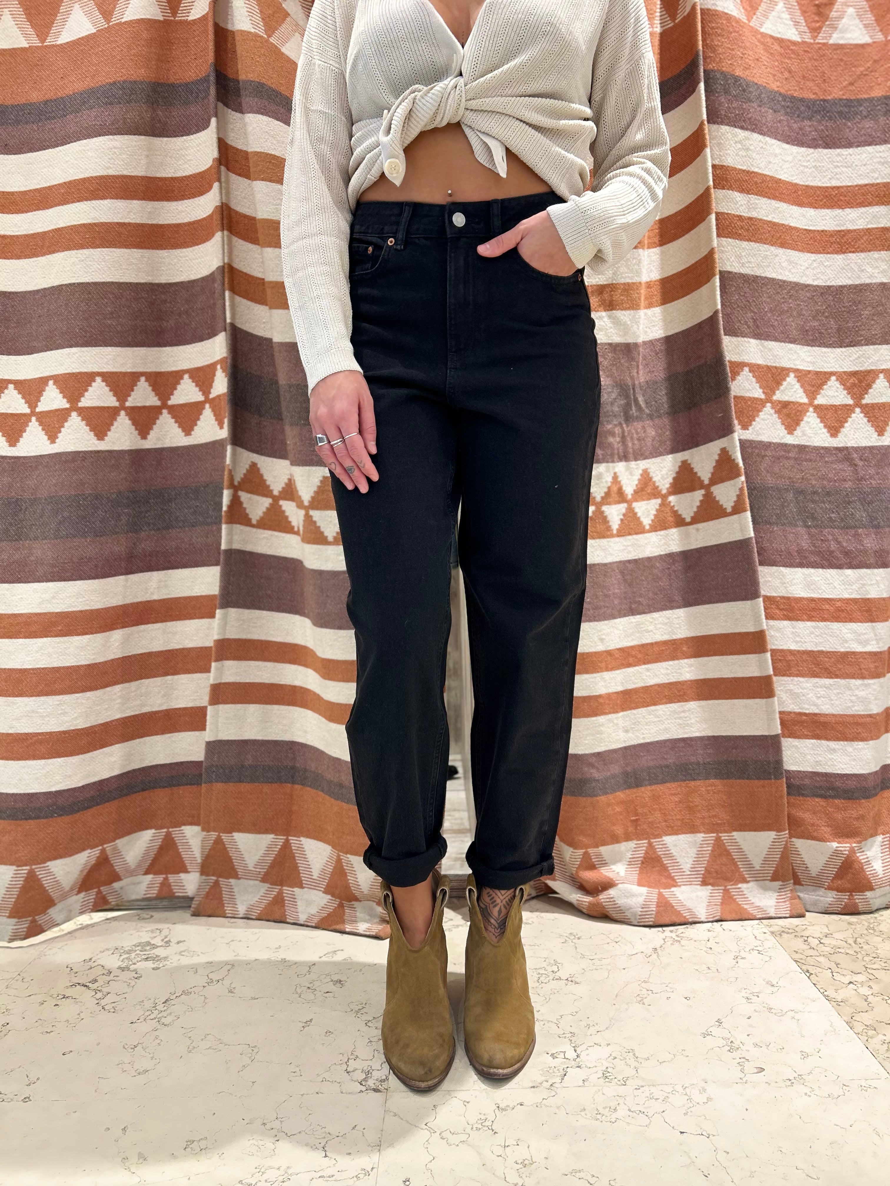 Jeans Mom Fit Nero JJXX