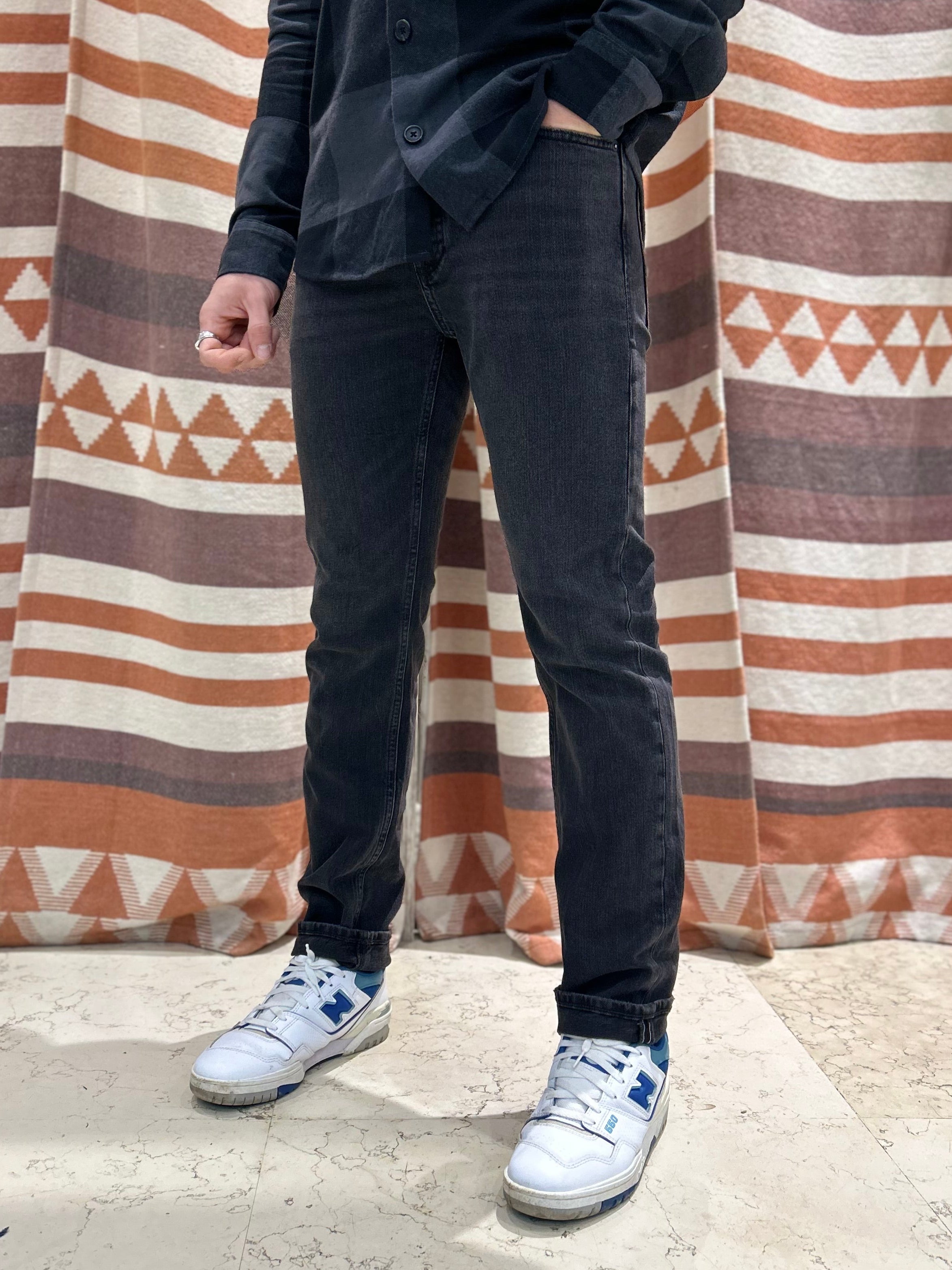 Jeans tapered fit Jack & Jones nero lavato