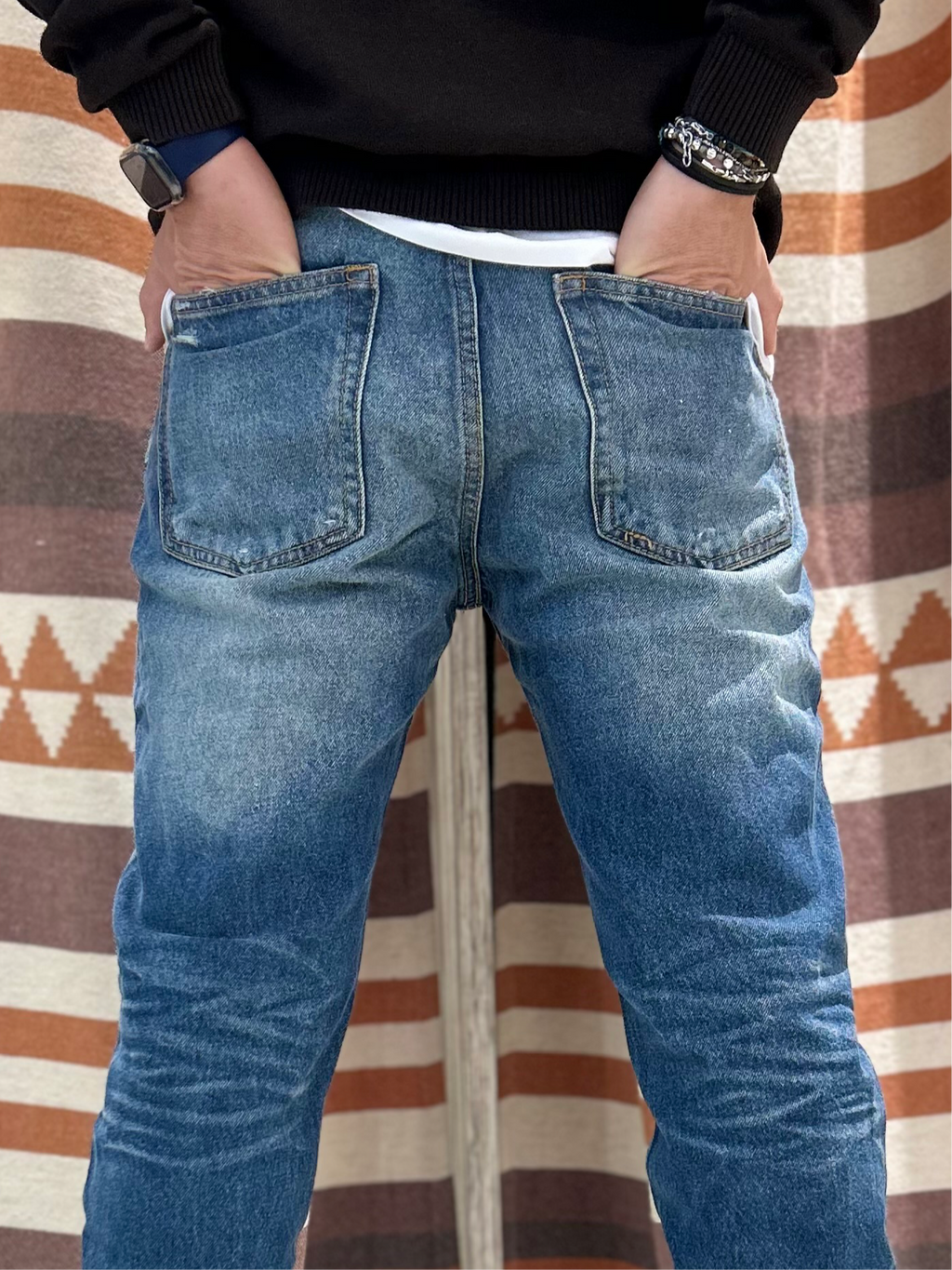 Jeans cropped Warren Webber blu medio