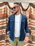 Camicia in denim JACK & JONES blu scuro