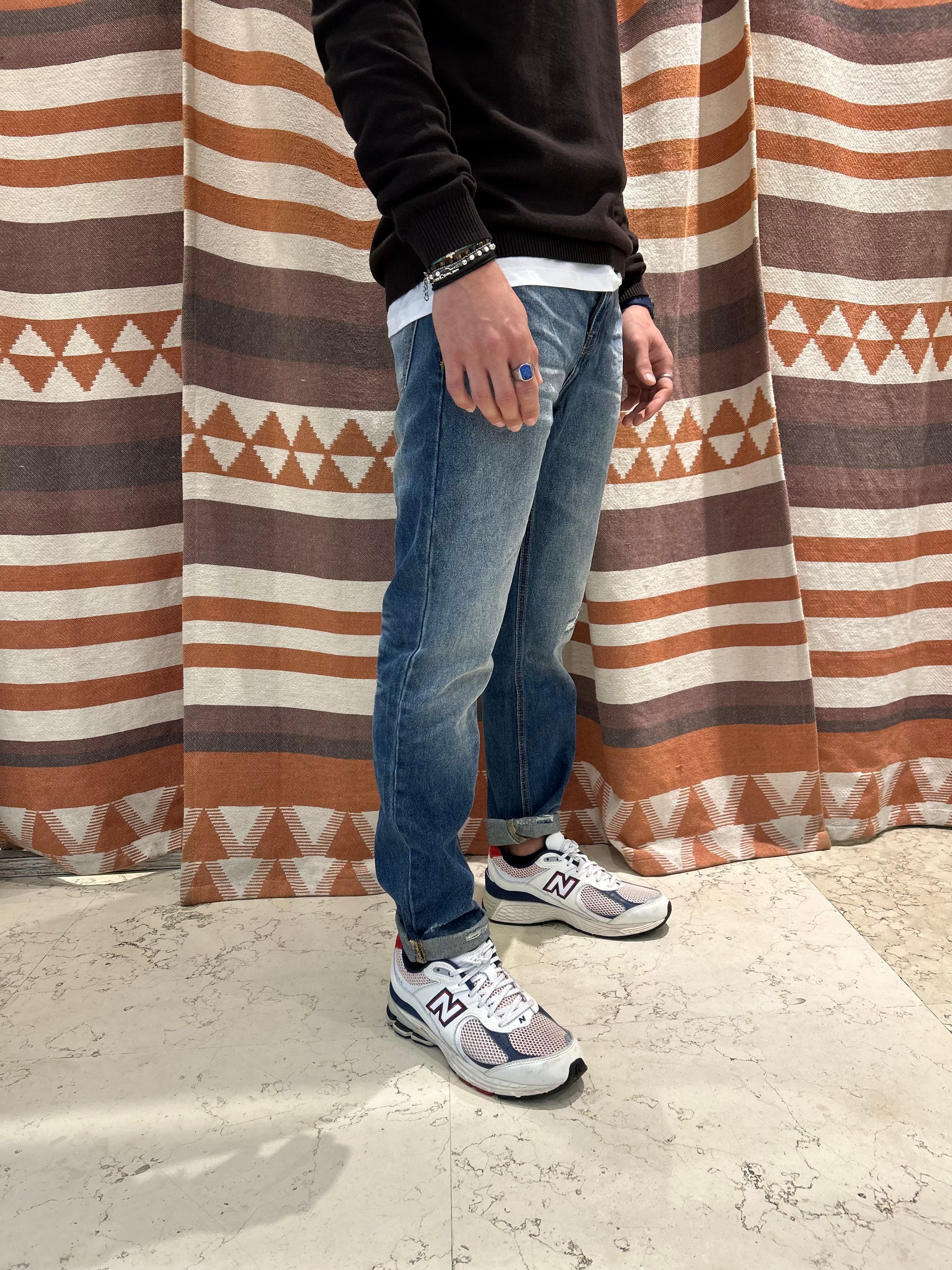 Jeans cropped Warren Webber blu medio