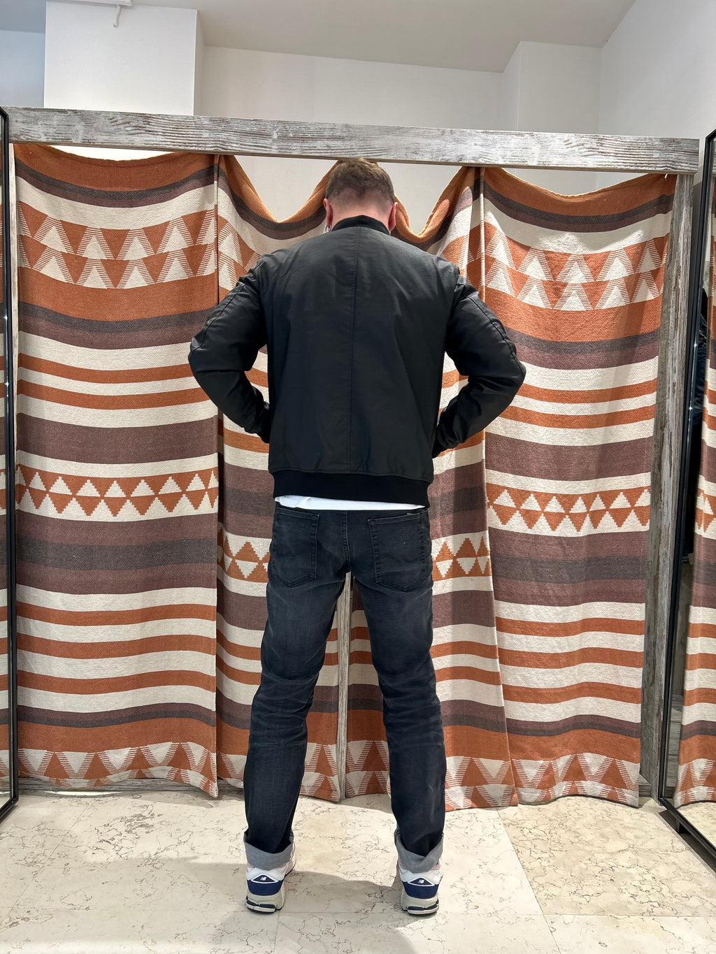 Bomber Jack & Jones ecopelle nero