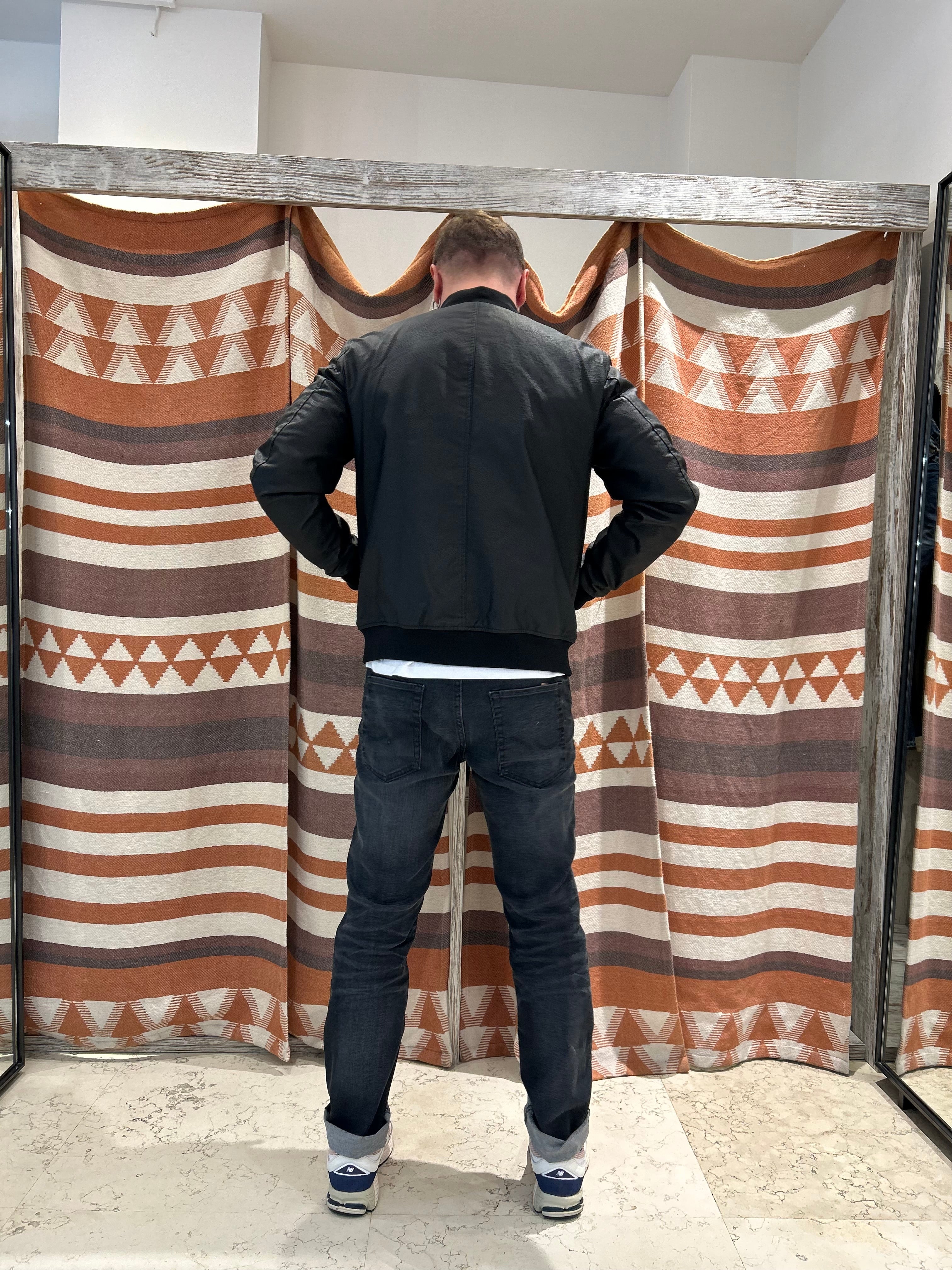 Bomber Jack & Jones ecopelle nero