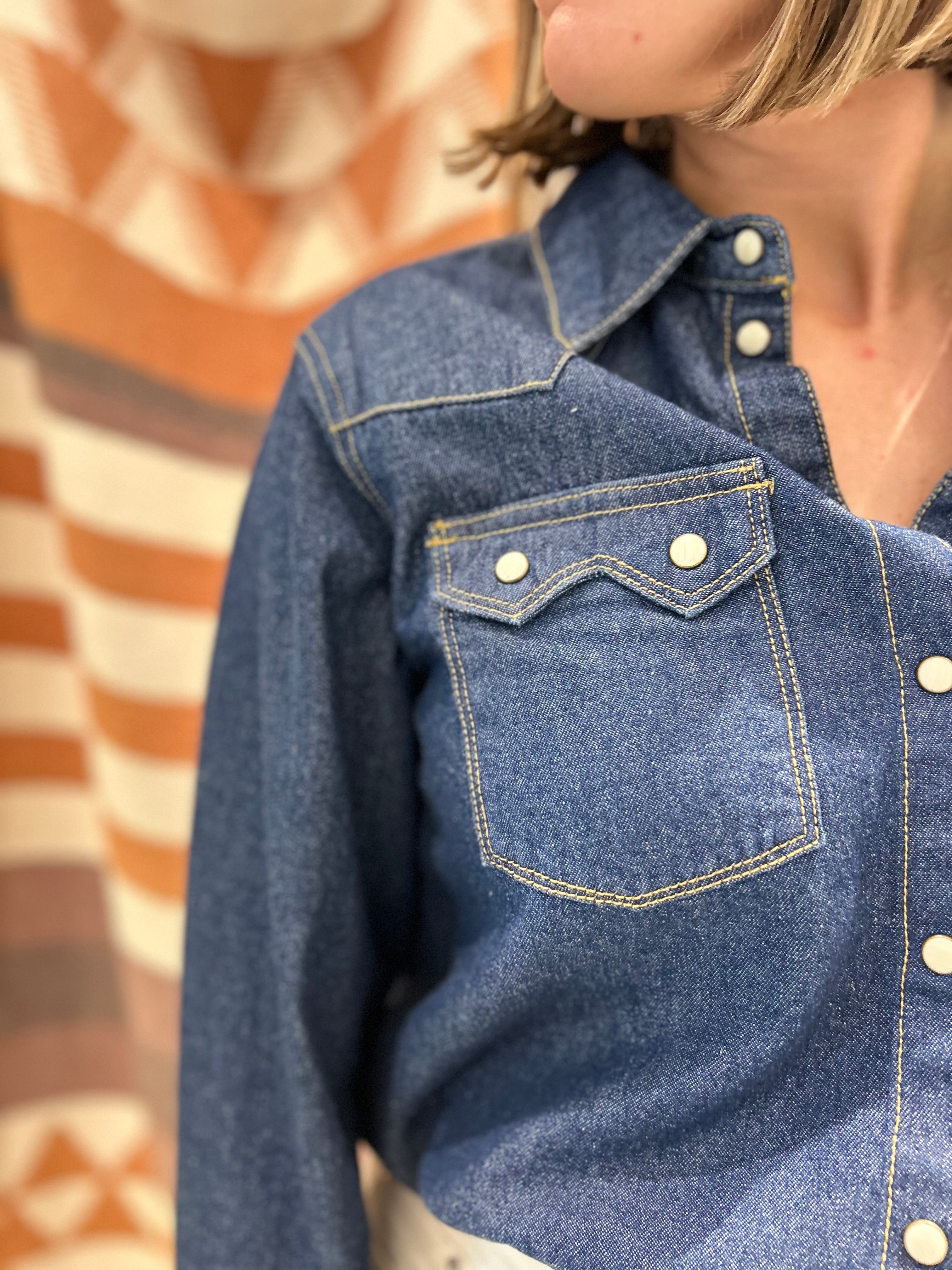 Camicia di jeans JJXX blu scuro