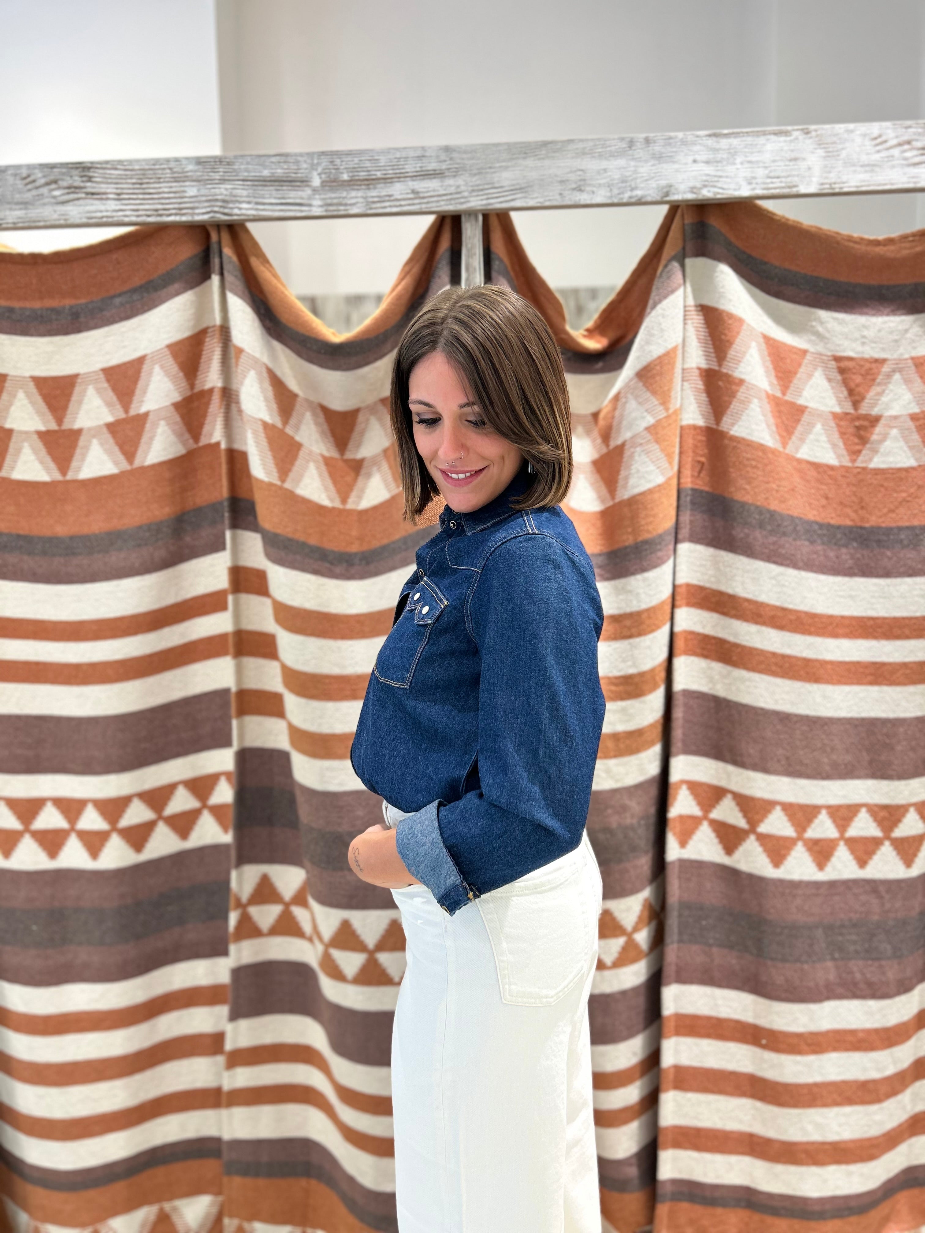 Camicia di jeans JJXX blu scuro