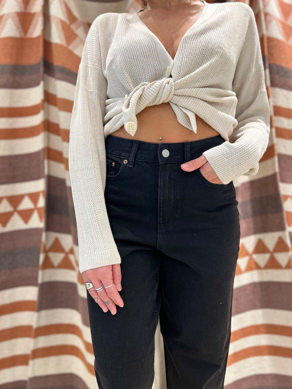 Jeans Mom Fit Nero JJXX