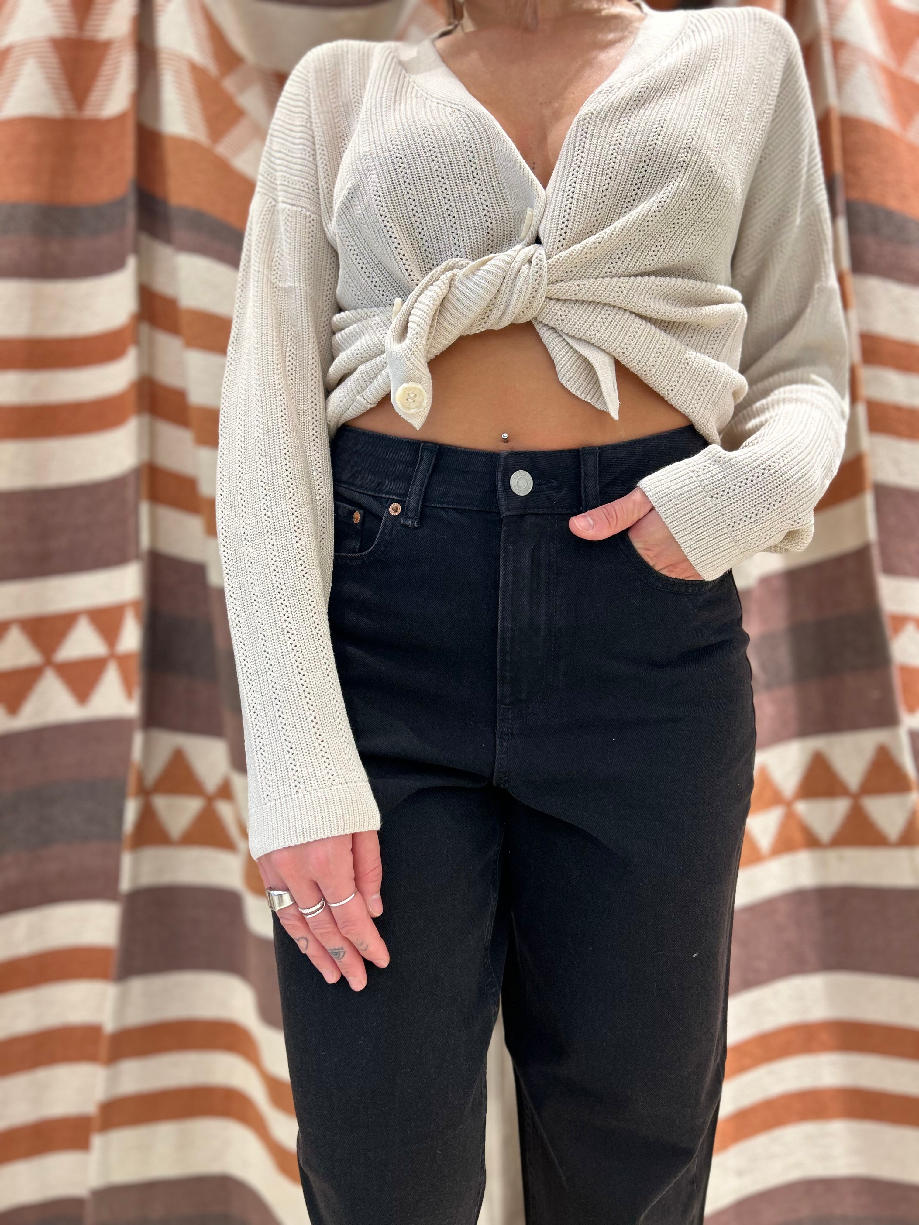 Jeans Mom Fit Nero JJXX