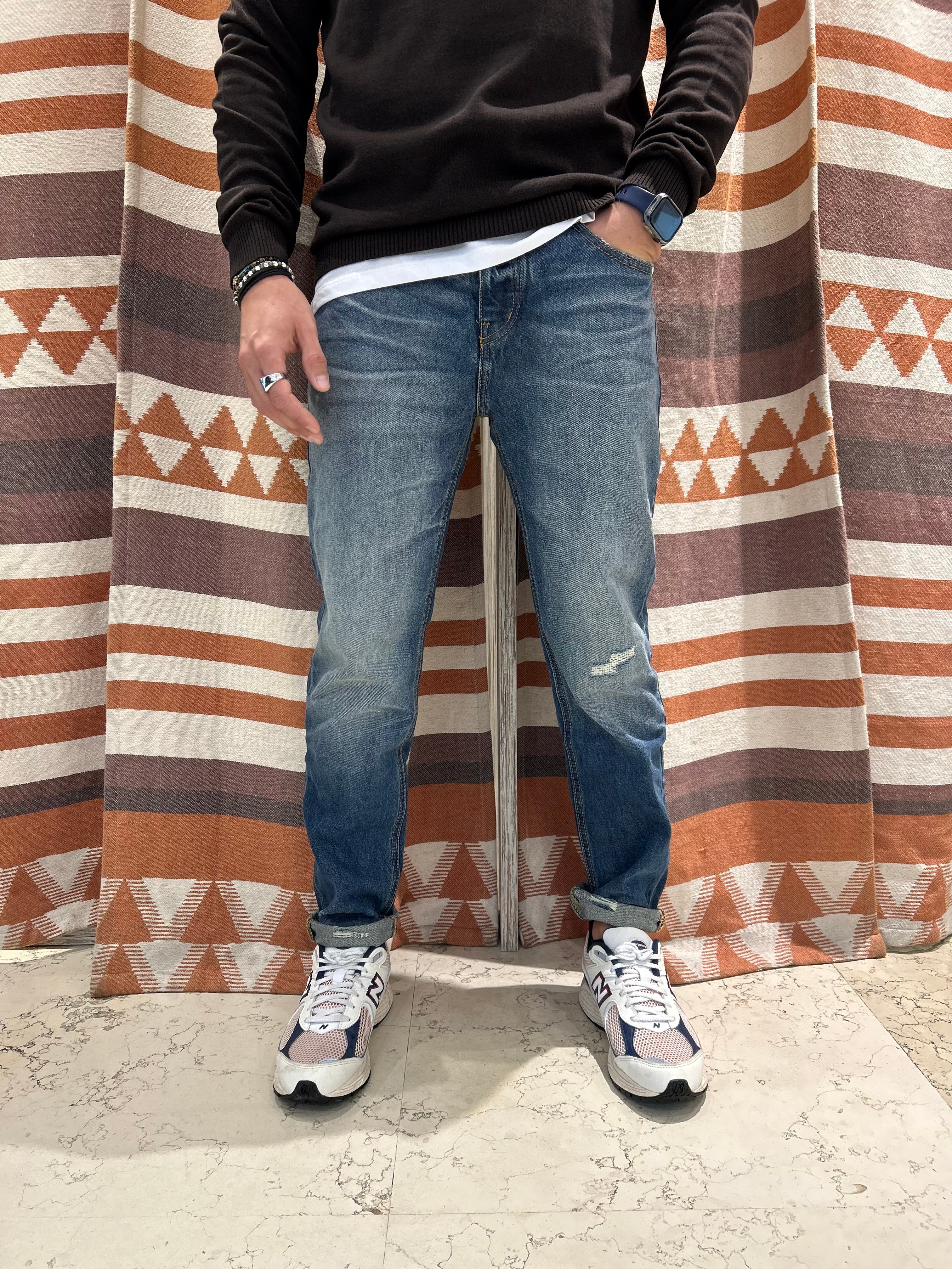Jeans cropped Warren Webber blu medio
