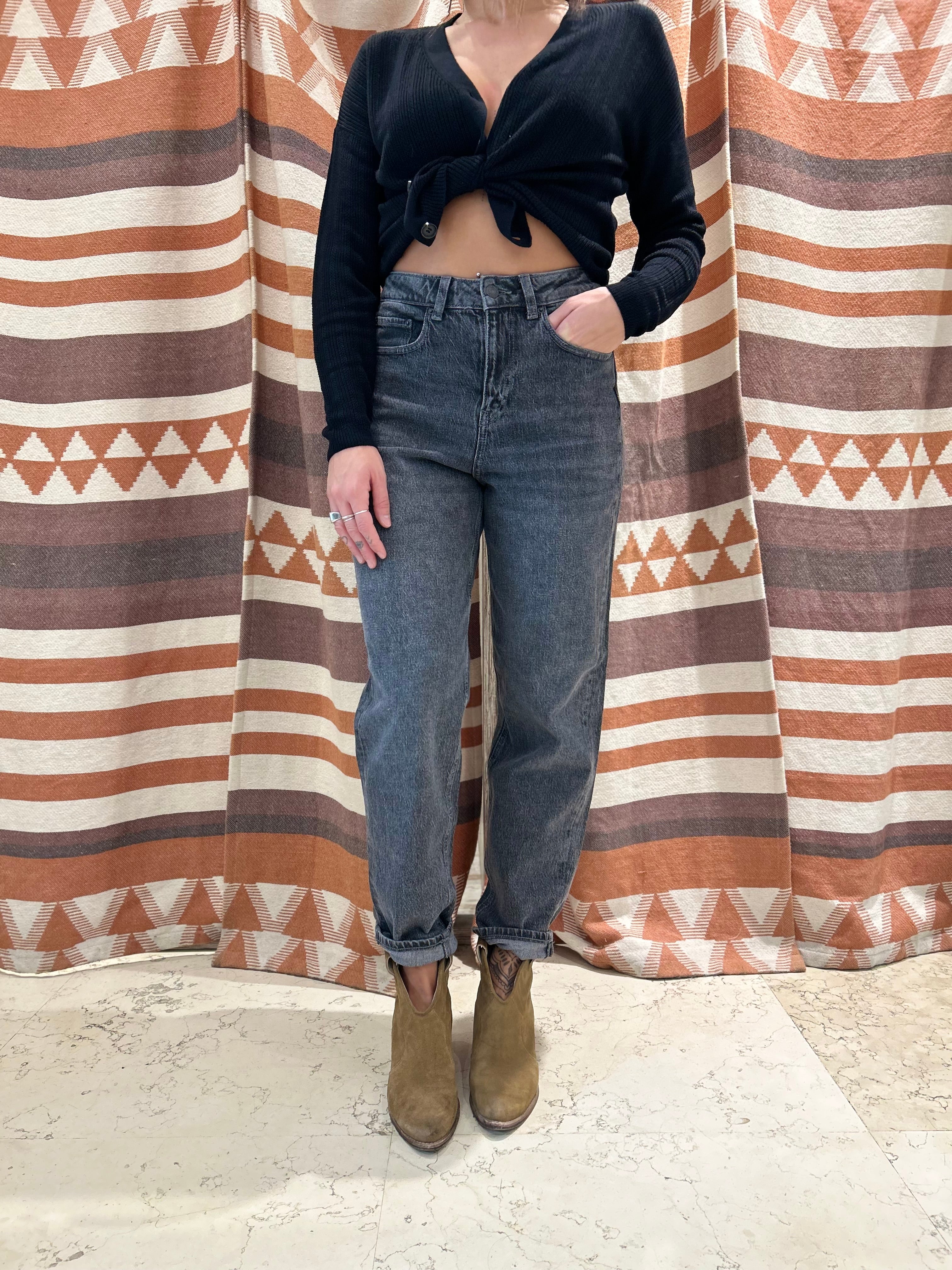 Jeans Mom Fit Grigio JJXX