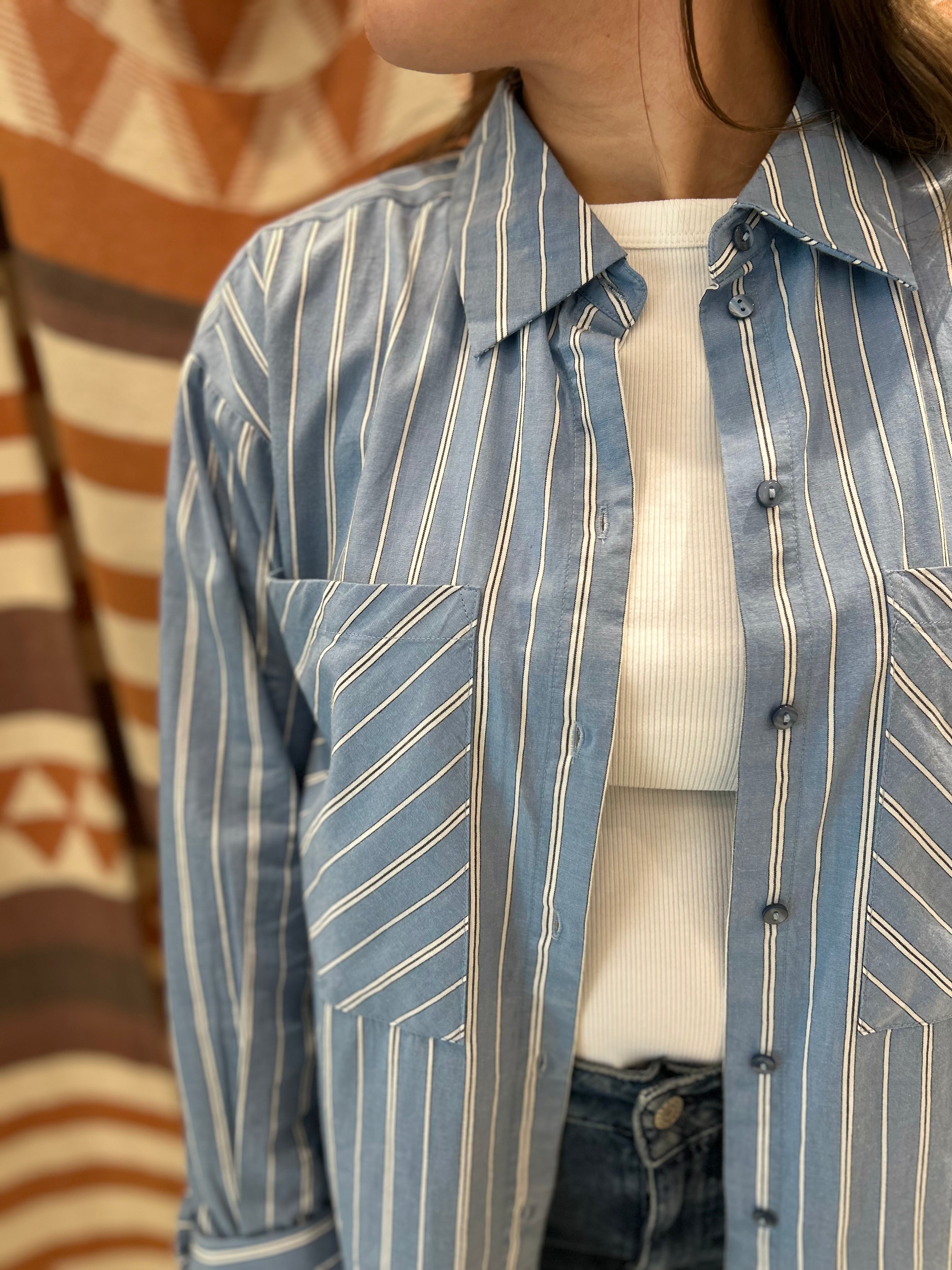 Camicia oversize JJXX righe