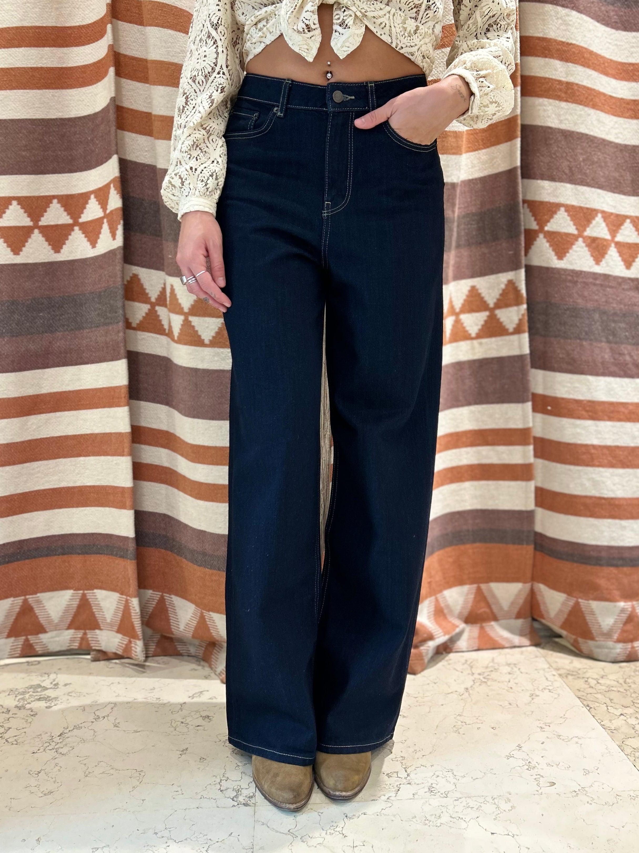 Jeans Palazzo JJXX Blu Scuro