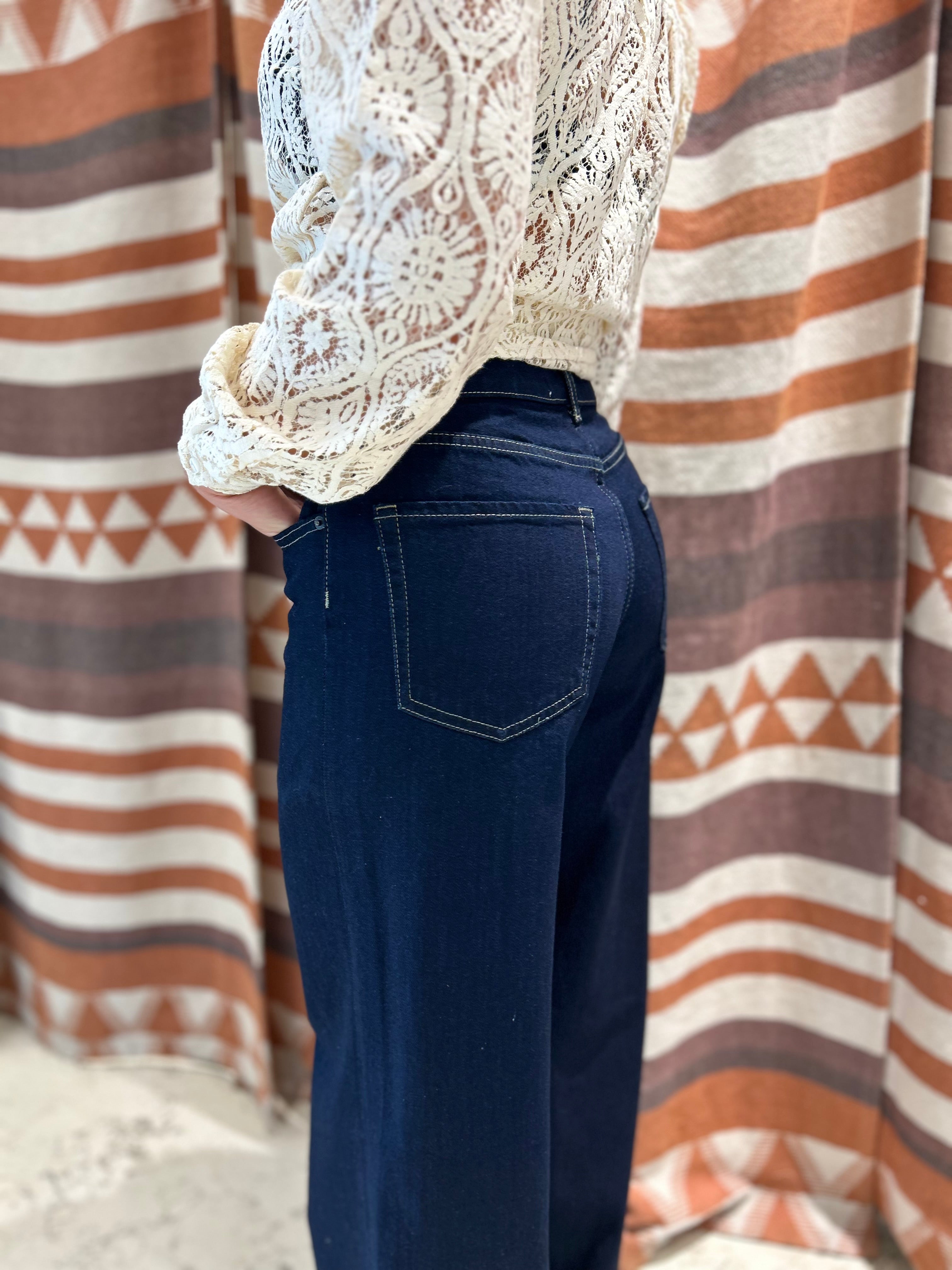 Jeans Palazzo JJXX Blu Scuro