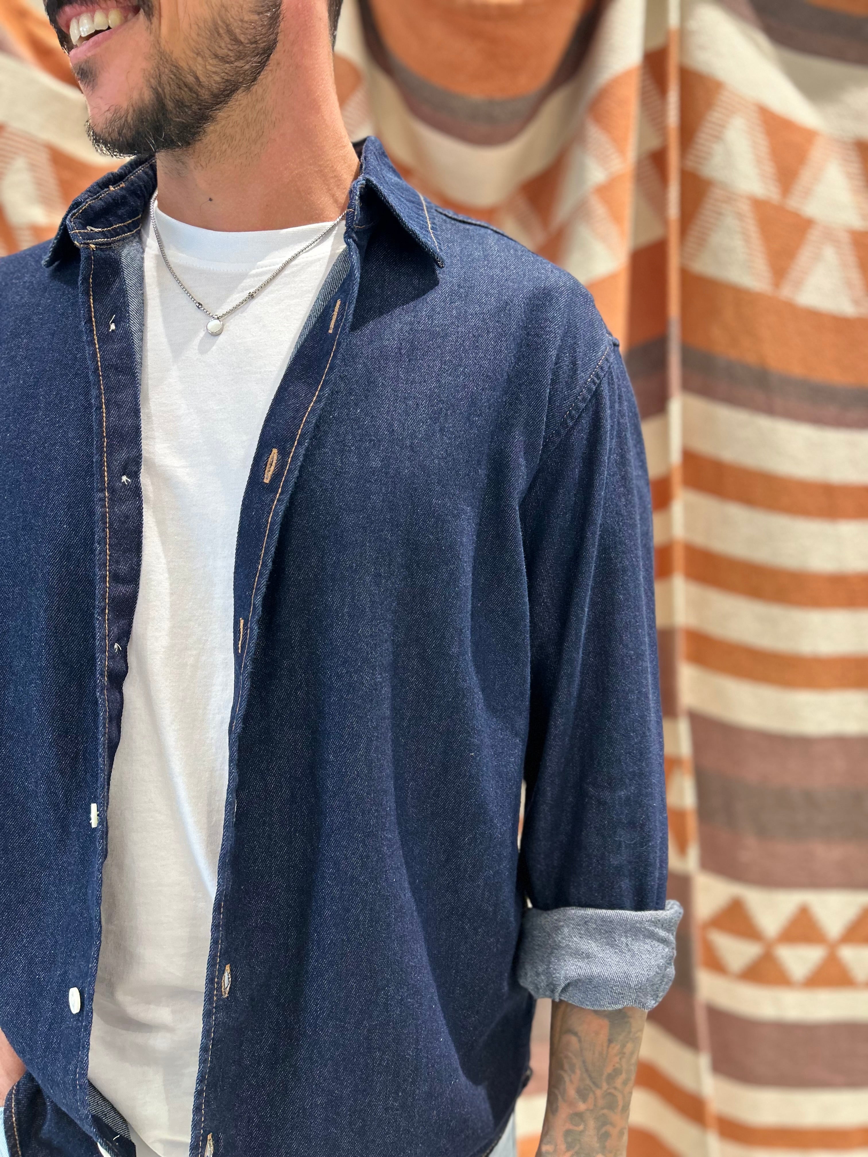 Camicia in denim Jack & Jones blu scuro