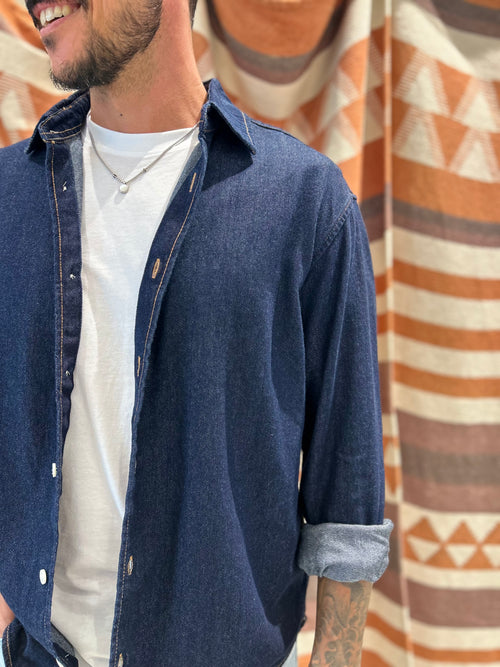 Camicia in denim Jack & Jones blu scuro