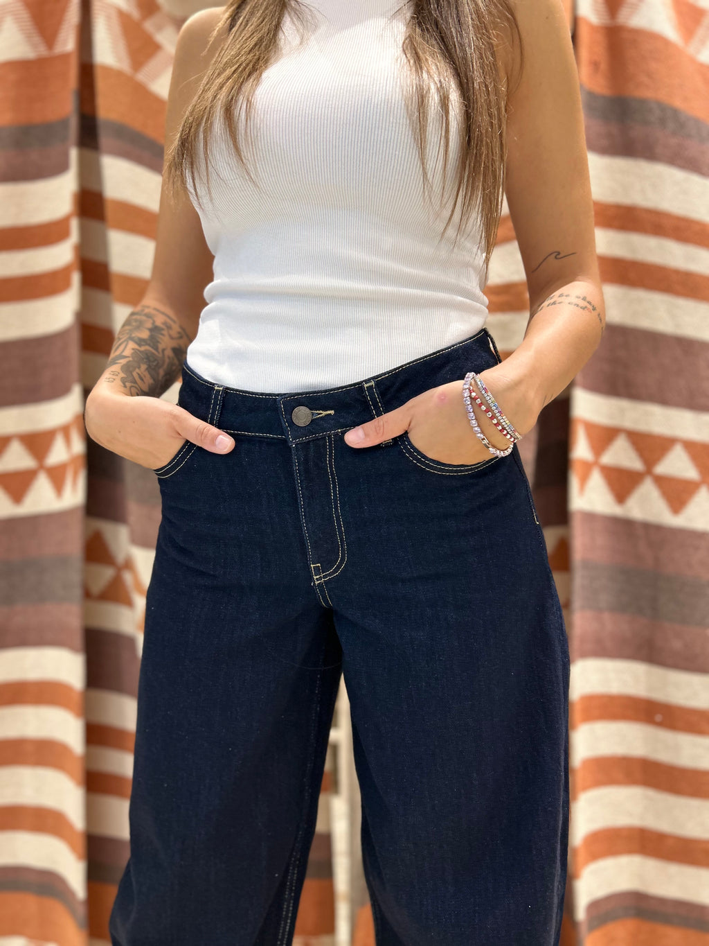Jeans JJXX barrel fit blu scuro