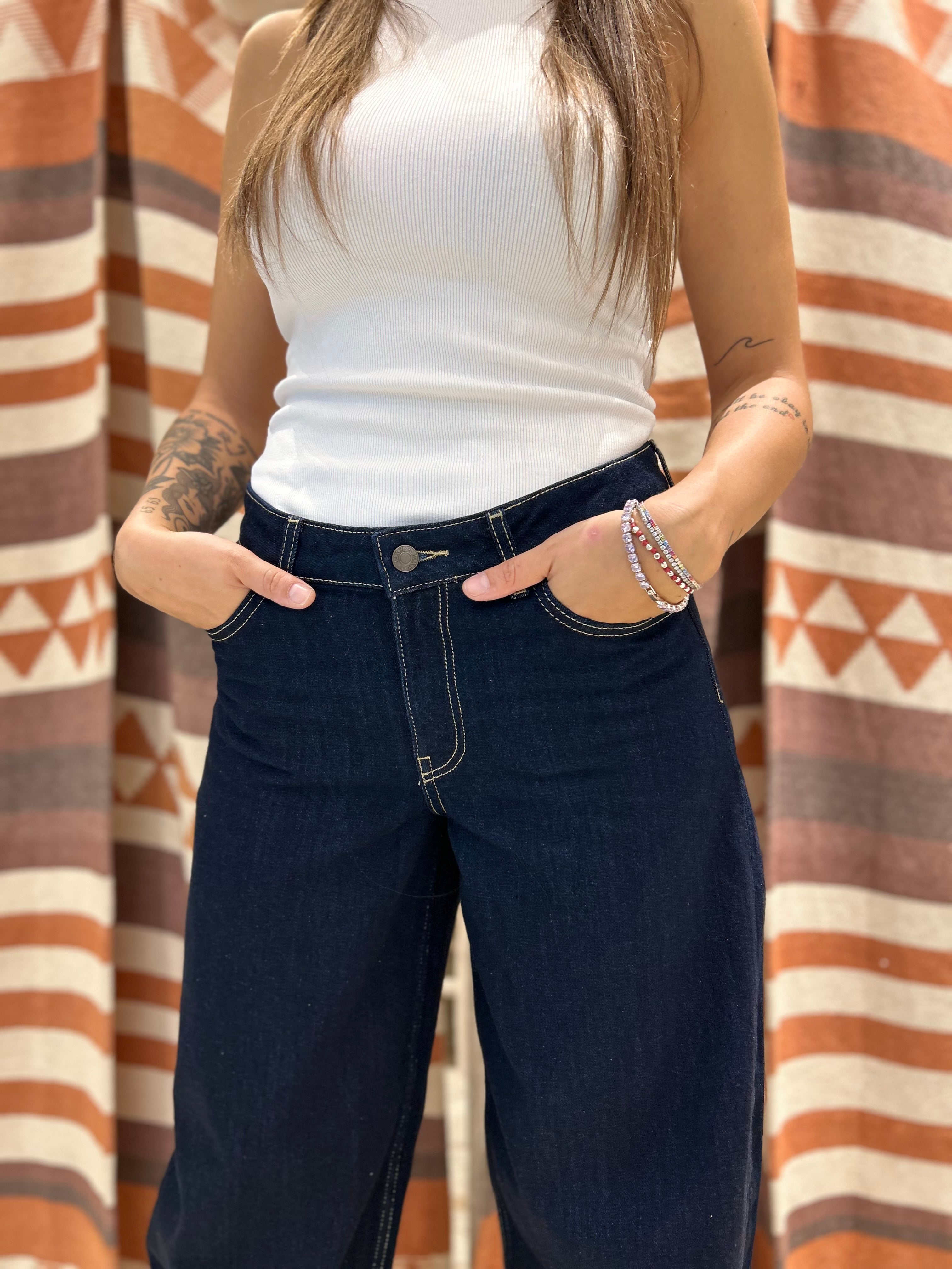 Jeans JJXX barrel fit blu scuro