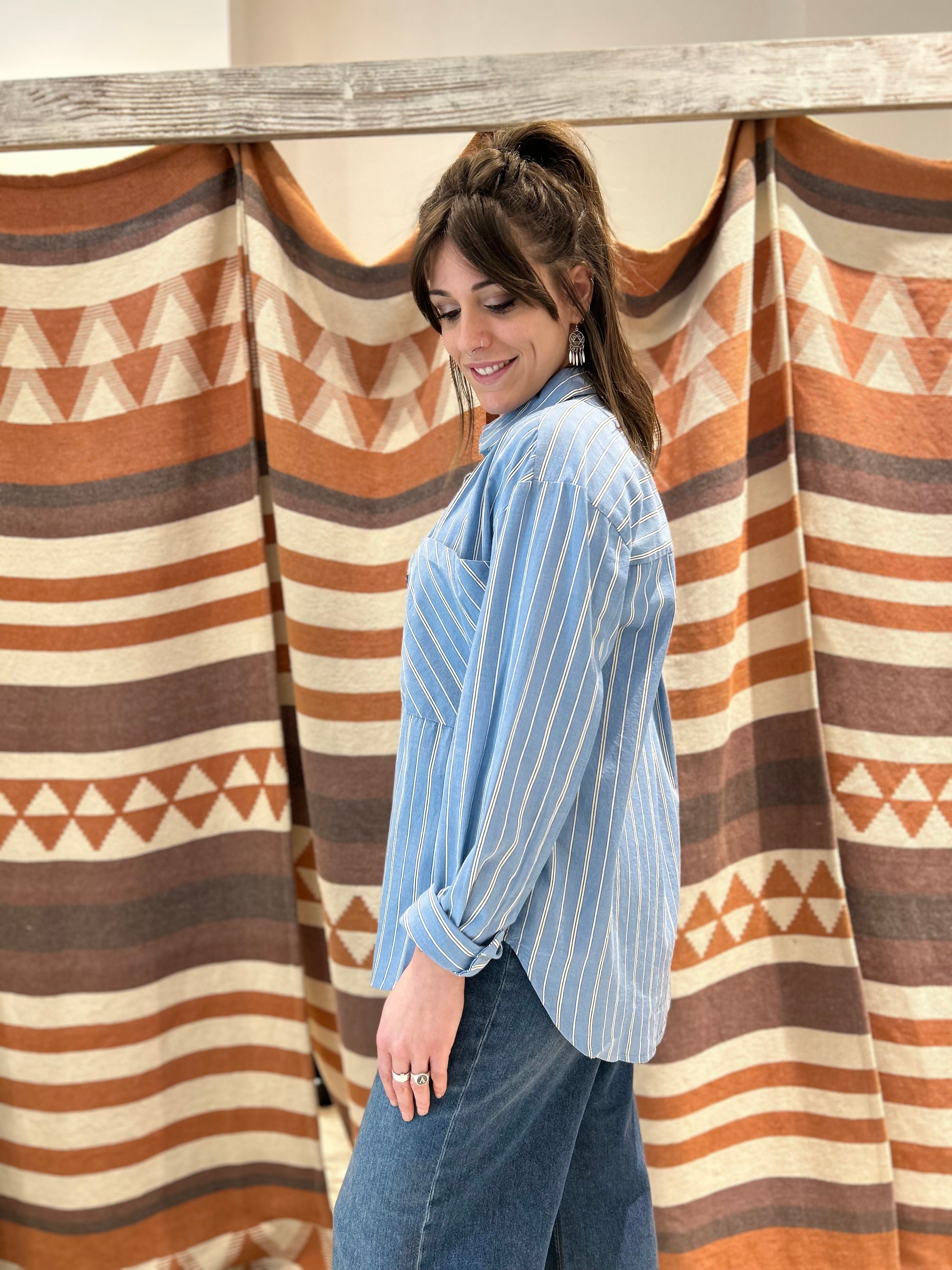 Camicia oversize JJXX righe