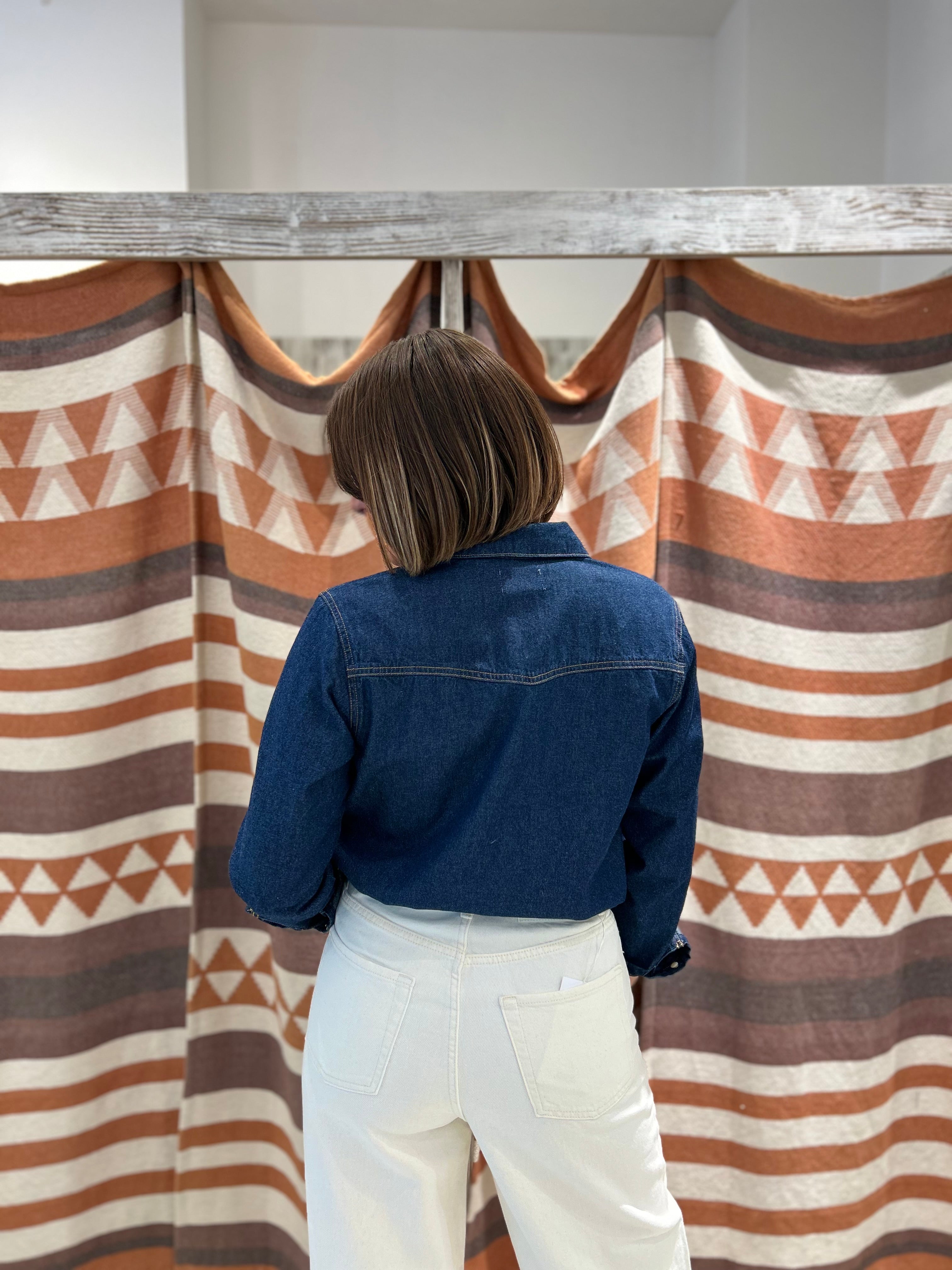 Camicia di jeans JJXX blu scuro