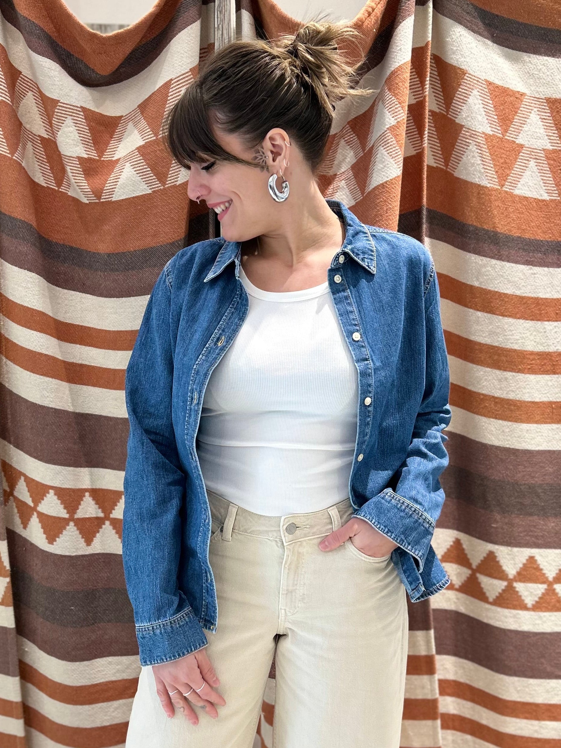 Camicia in Denim JJXX scuro