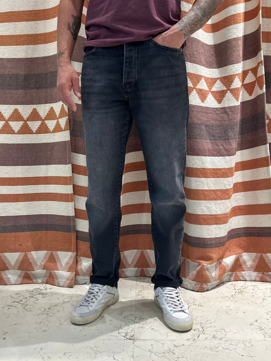 Jeans tapered loose Only & Sons nero invecchiato