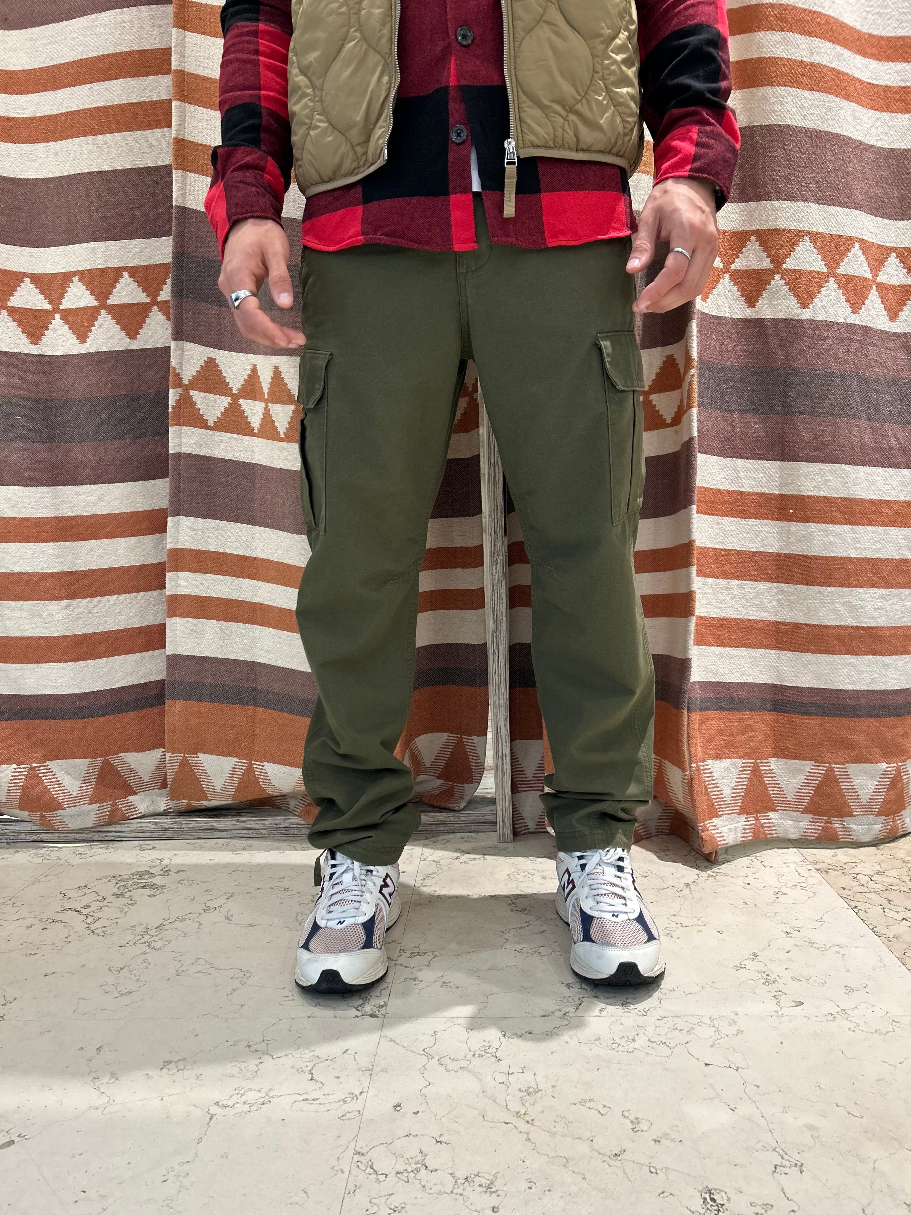 Pantalone cargo verde militare Jack & Jones
