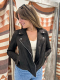 Chiodo Vero Moda ecopelle scamosciato nero