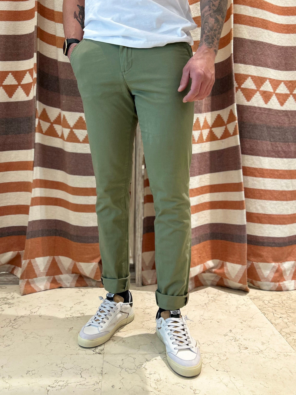 Pantalone JACK & JONES Slim fit verde