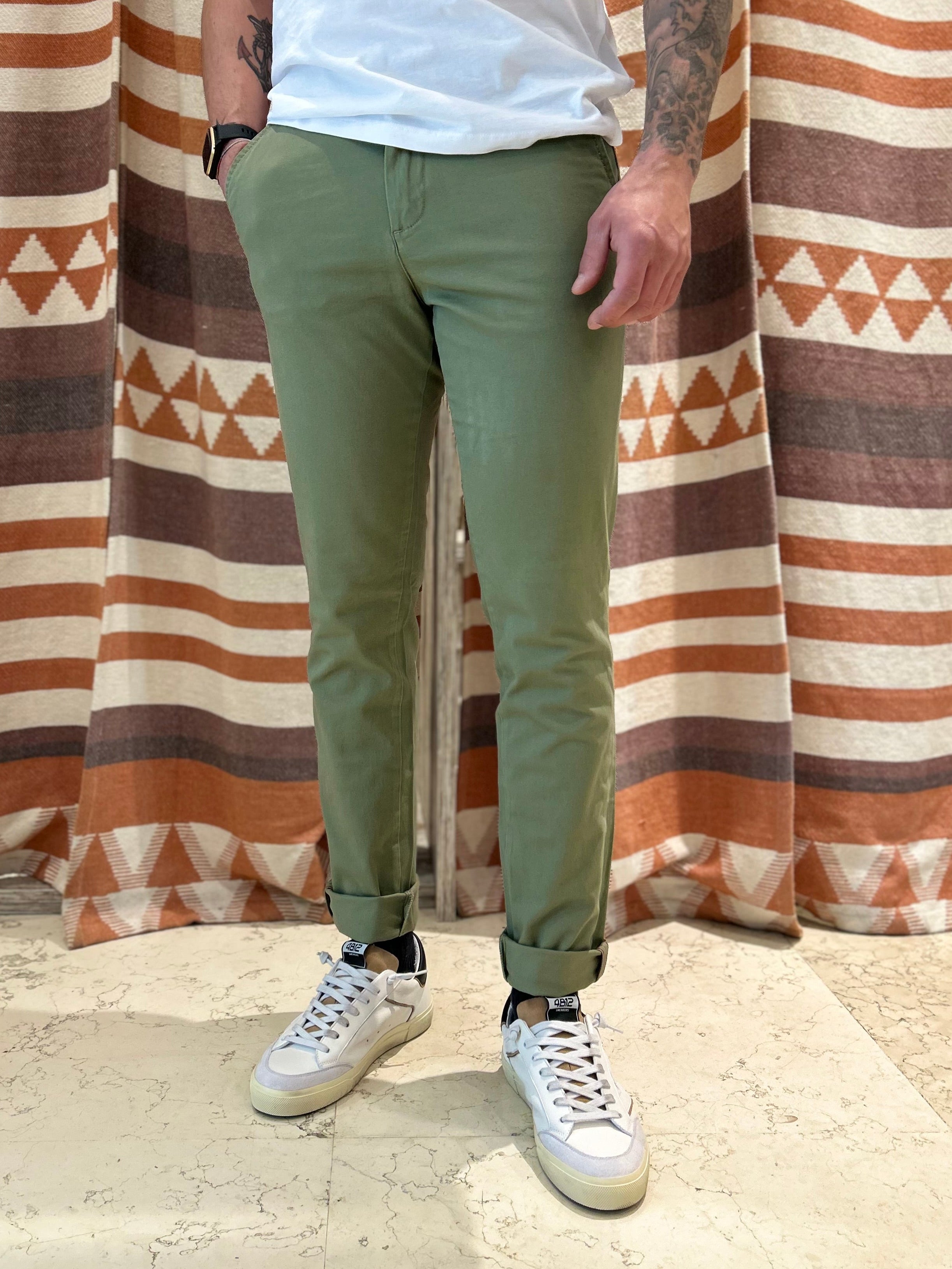 Pantalone JACK & JONES Slim fit verde