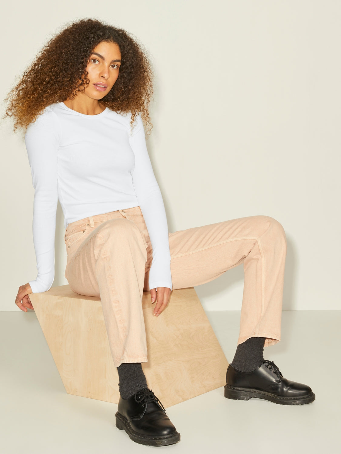 T-shirt JJXX manica lunga bianca