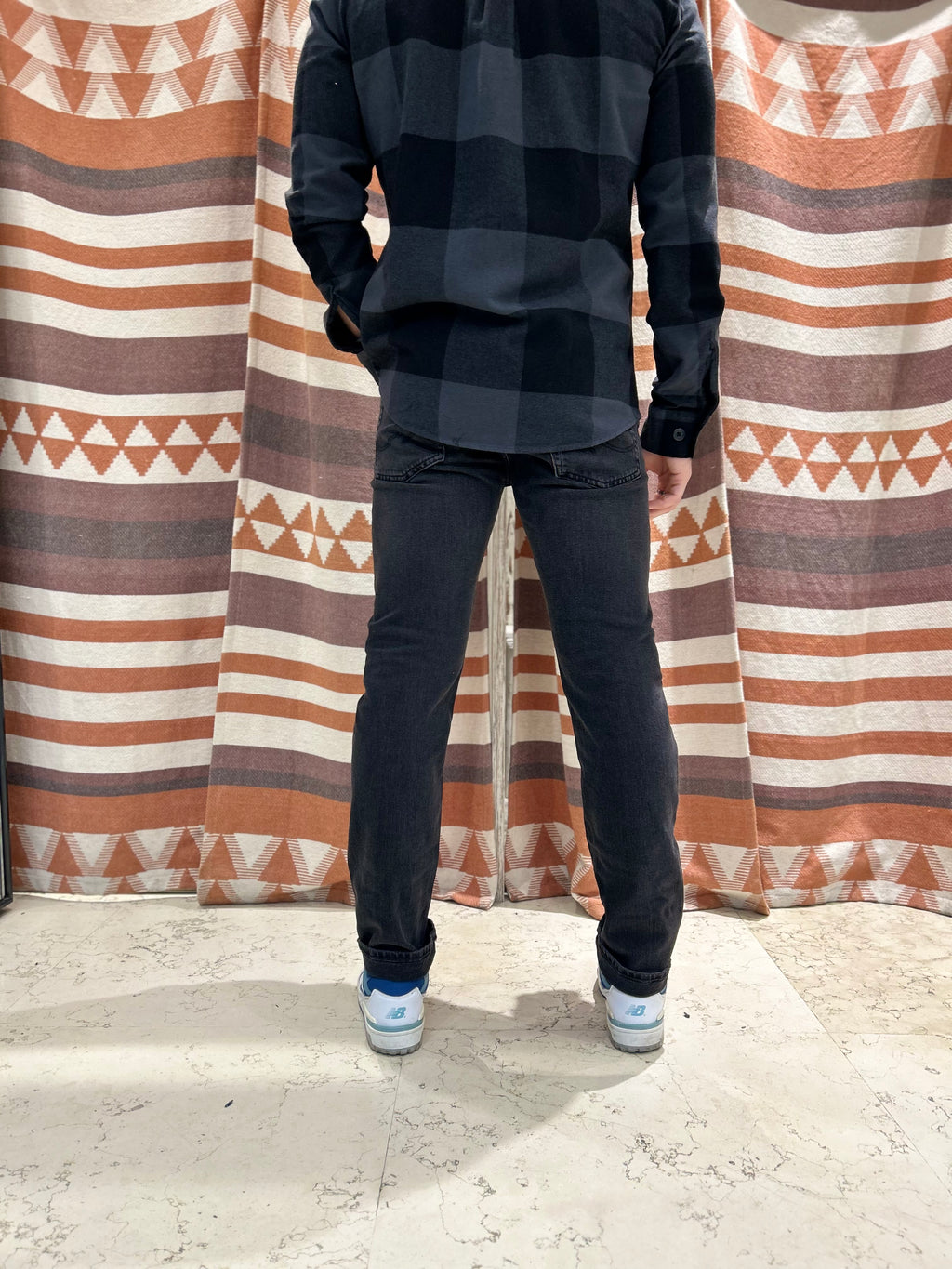 Jeans tapered fit Jack & Jones nero lavato