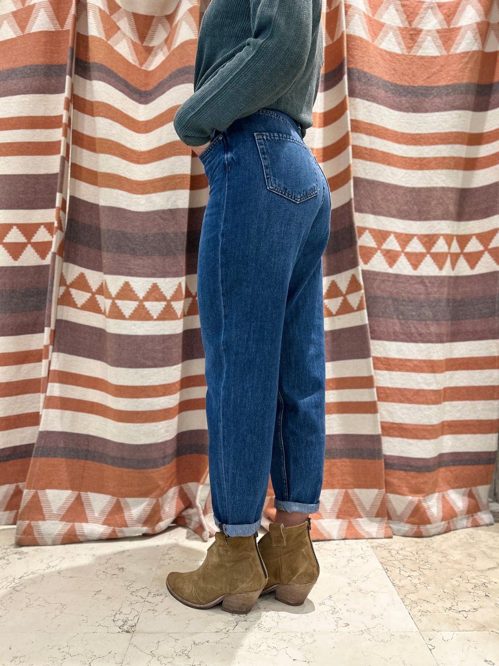 Jeans Mom Fit Blu Scuro JJXX