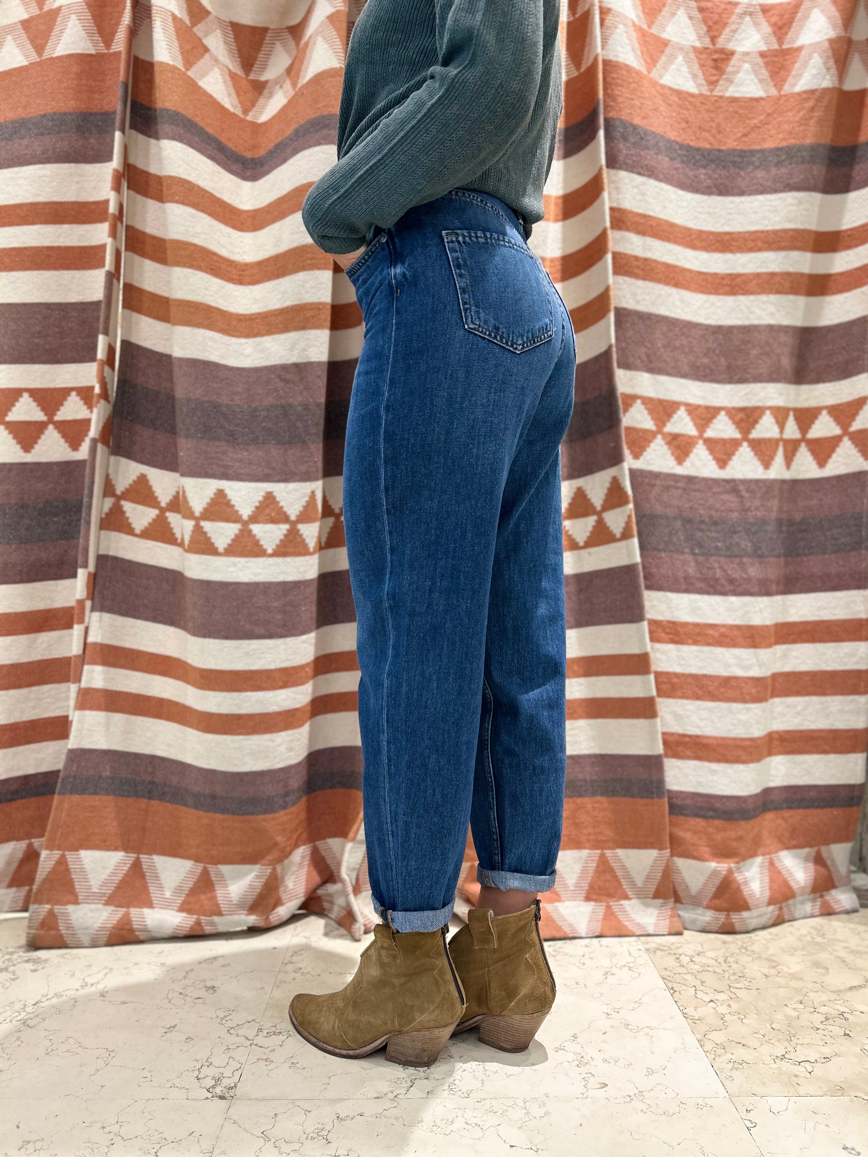 Jeans Mom Fit Blu Scuro JJXX