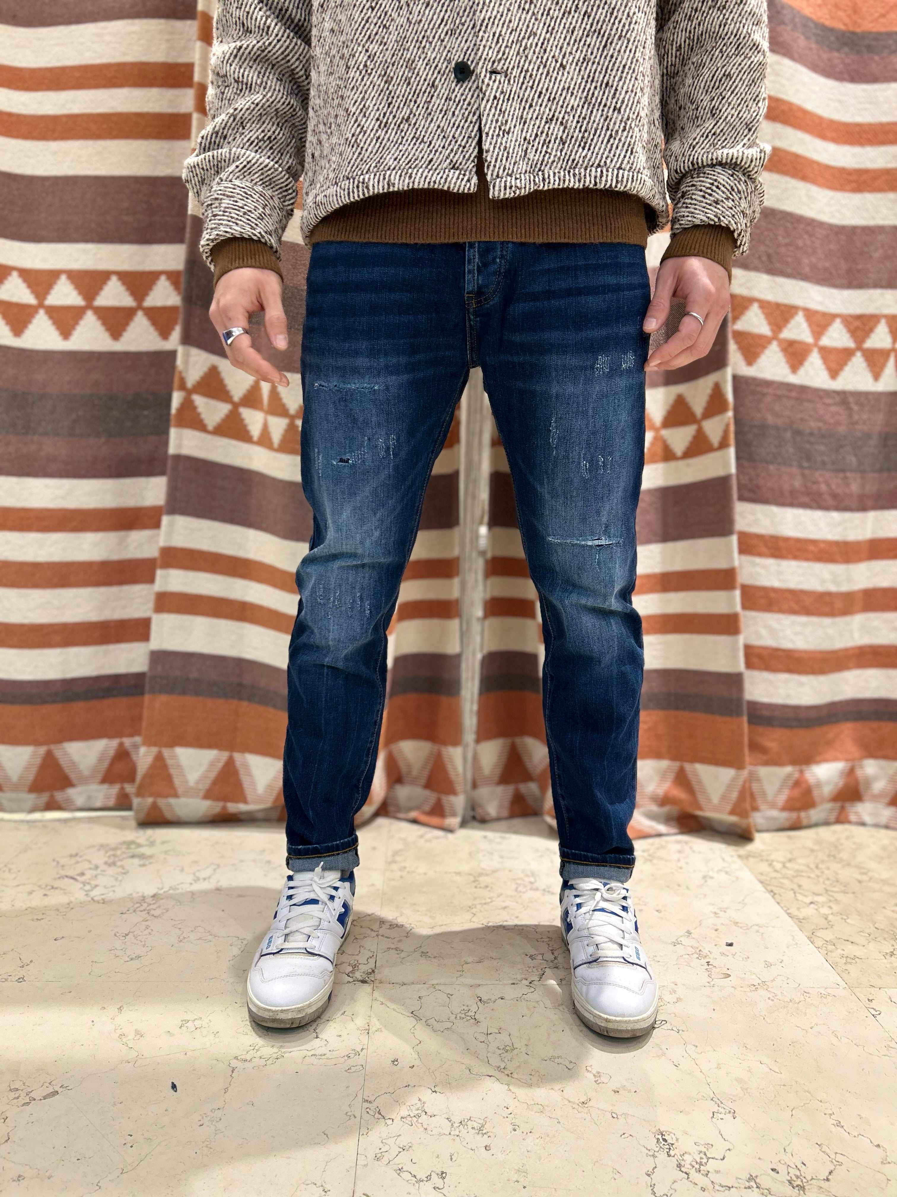 Jeans slim cropped Warren Webber blu scuro