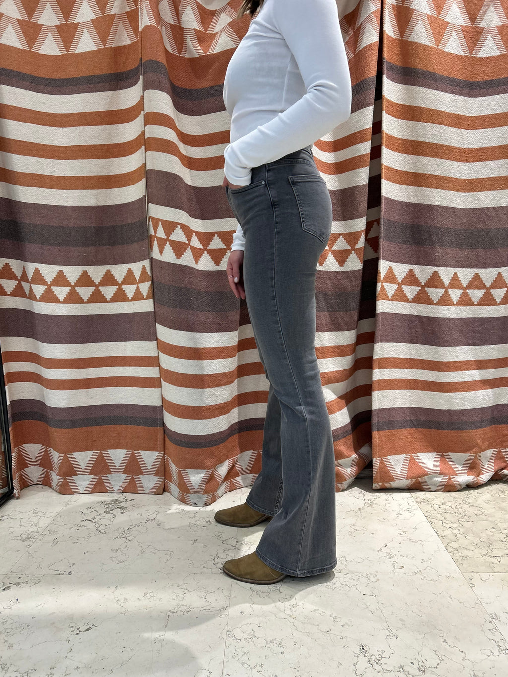 Jeans VILA flared grigio