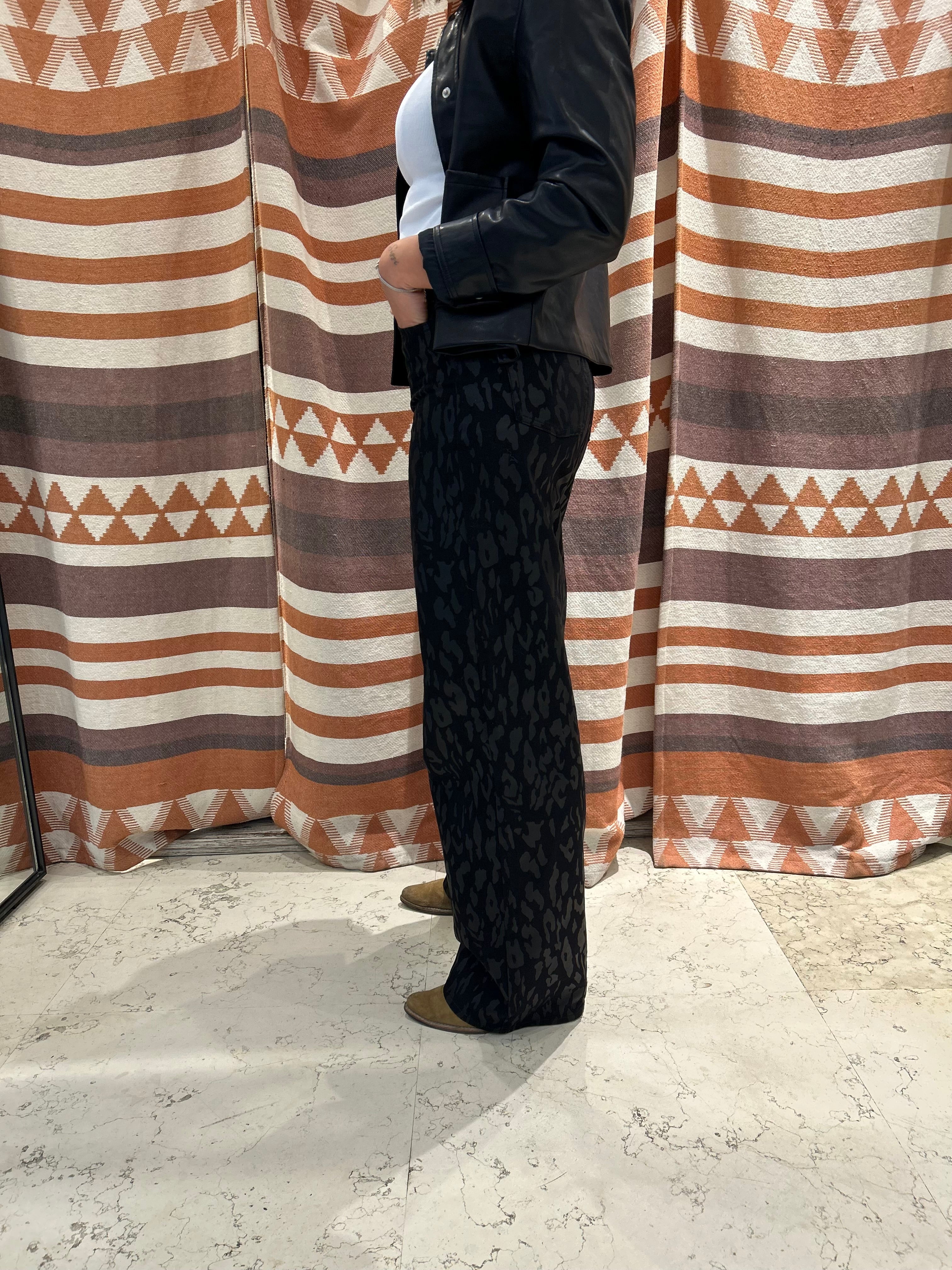 Jeans JJXX maculato nero palazzo