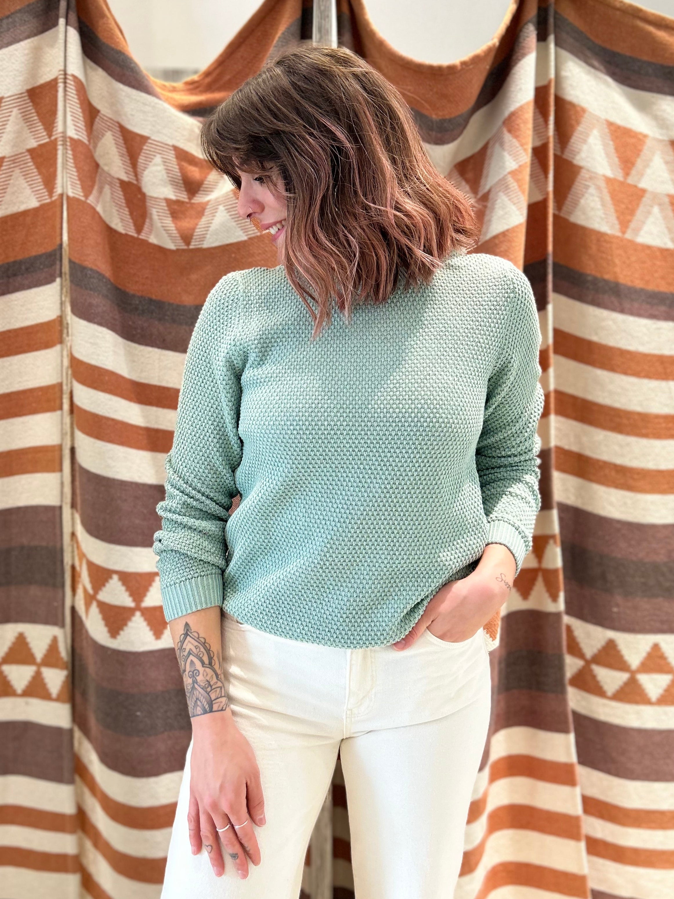 Maglia VILA 100% cotone verde