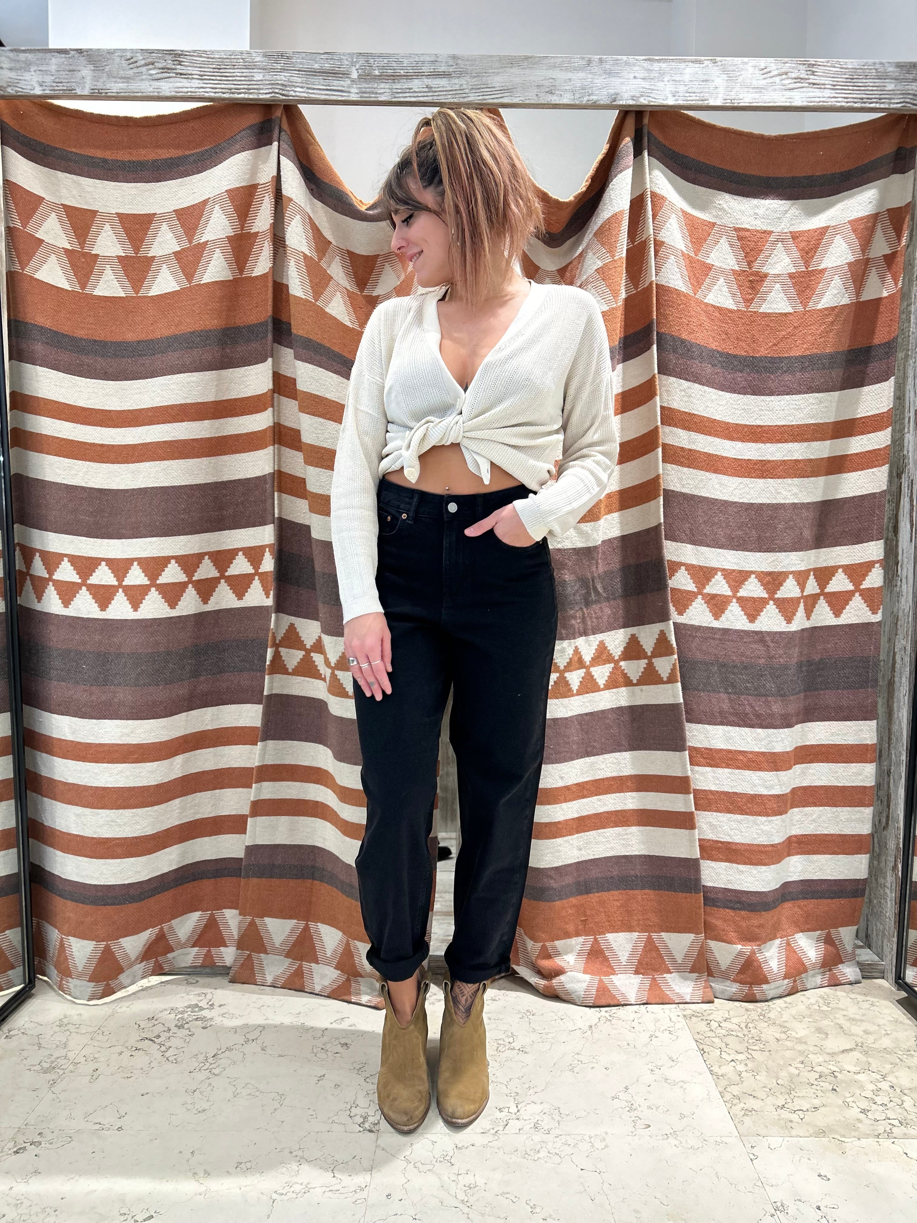Jeans Mom Fit Nero JJXX